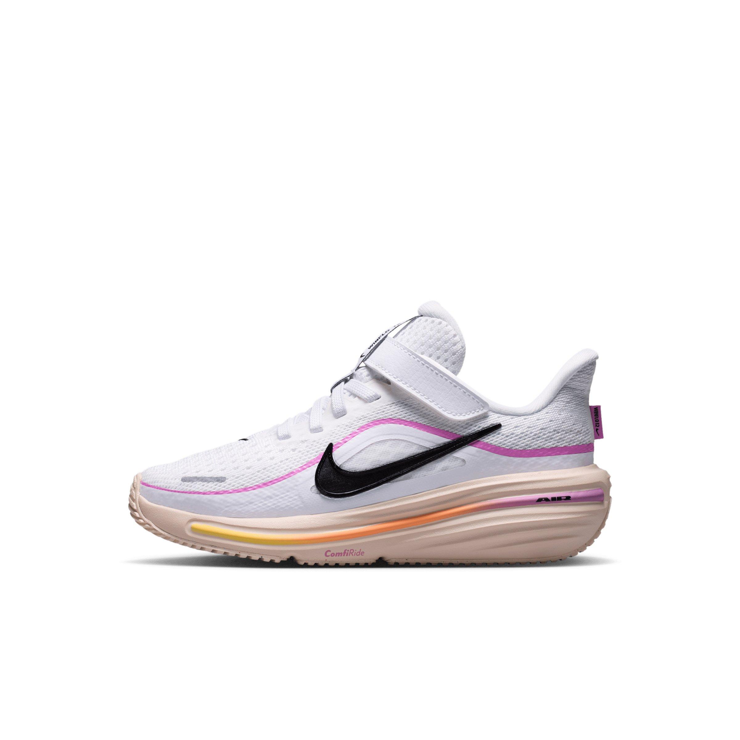 Nike Winflo 12 "White/Light Magenta/Chalk/Black" Preschool Girls' Running Shoe - WHITE/LT MAGENTA/CHALK/BLACK