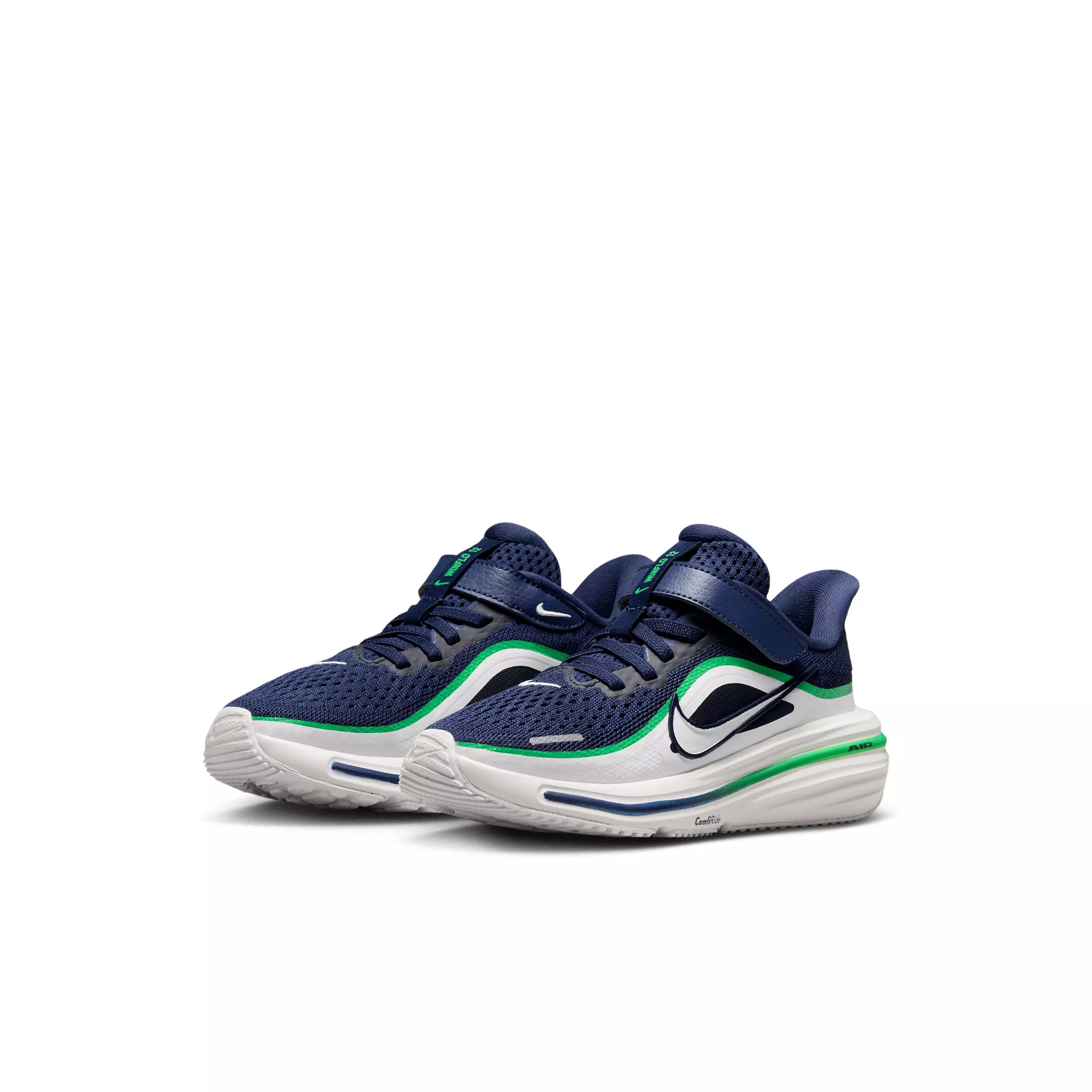 Nike Winflo 12 "Midnight Navy/Green Spark/Summit White" Preschool Boys' Running Shoe - NAVY/GREEN/WHITE
