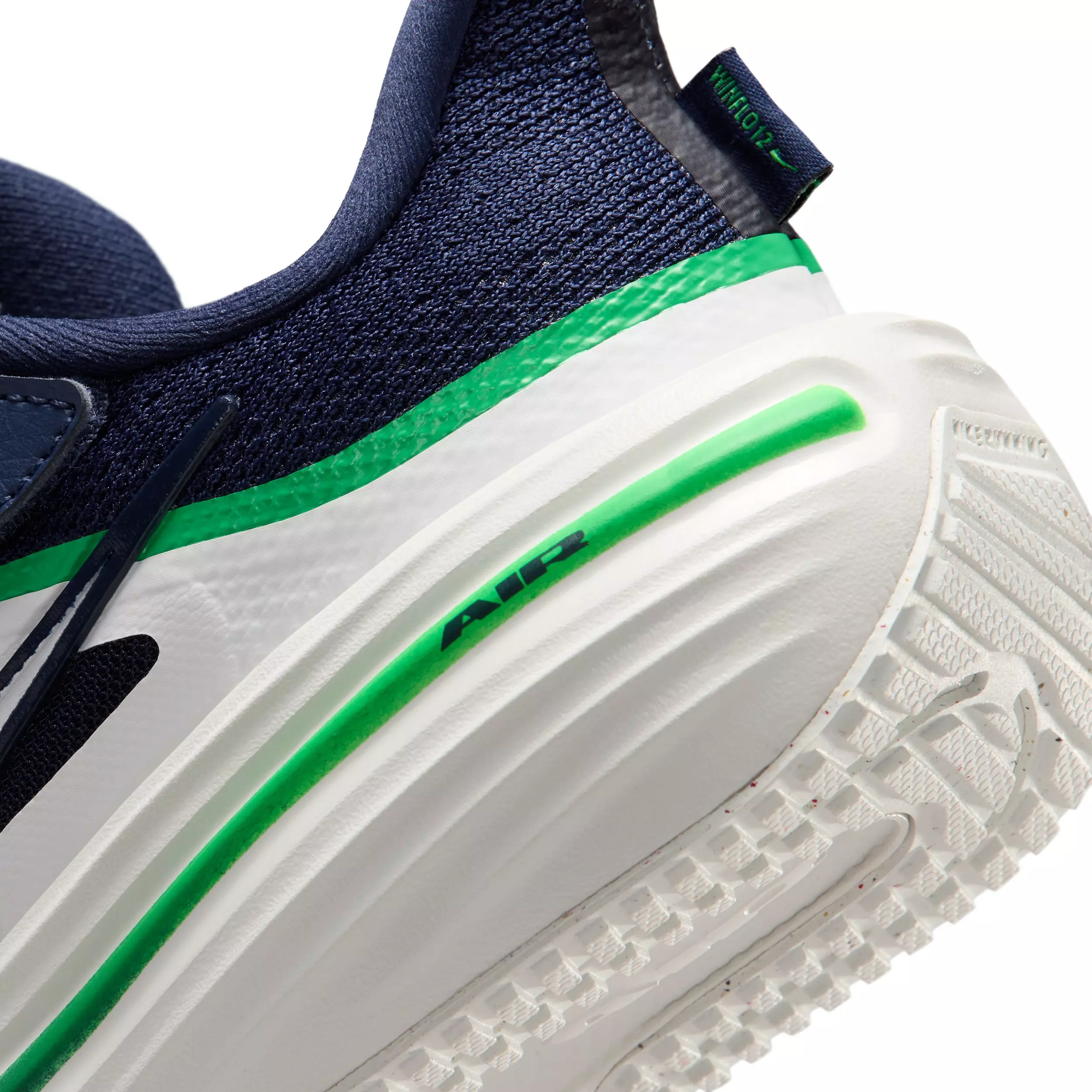 Nike Winflo 12 "Midnight Navy/Green Spark/Summit White" Preschool Boys' Running Shoe - NAVY/GREEN/WHITE