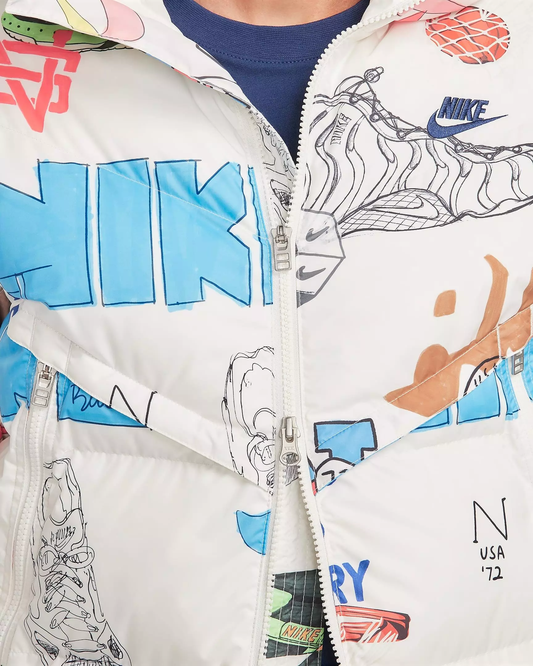 Nike Men's Storm-FIT Windrunner Hooded Jacket - WHITE/MULTI