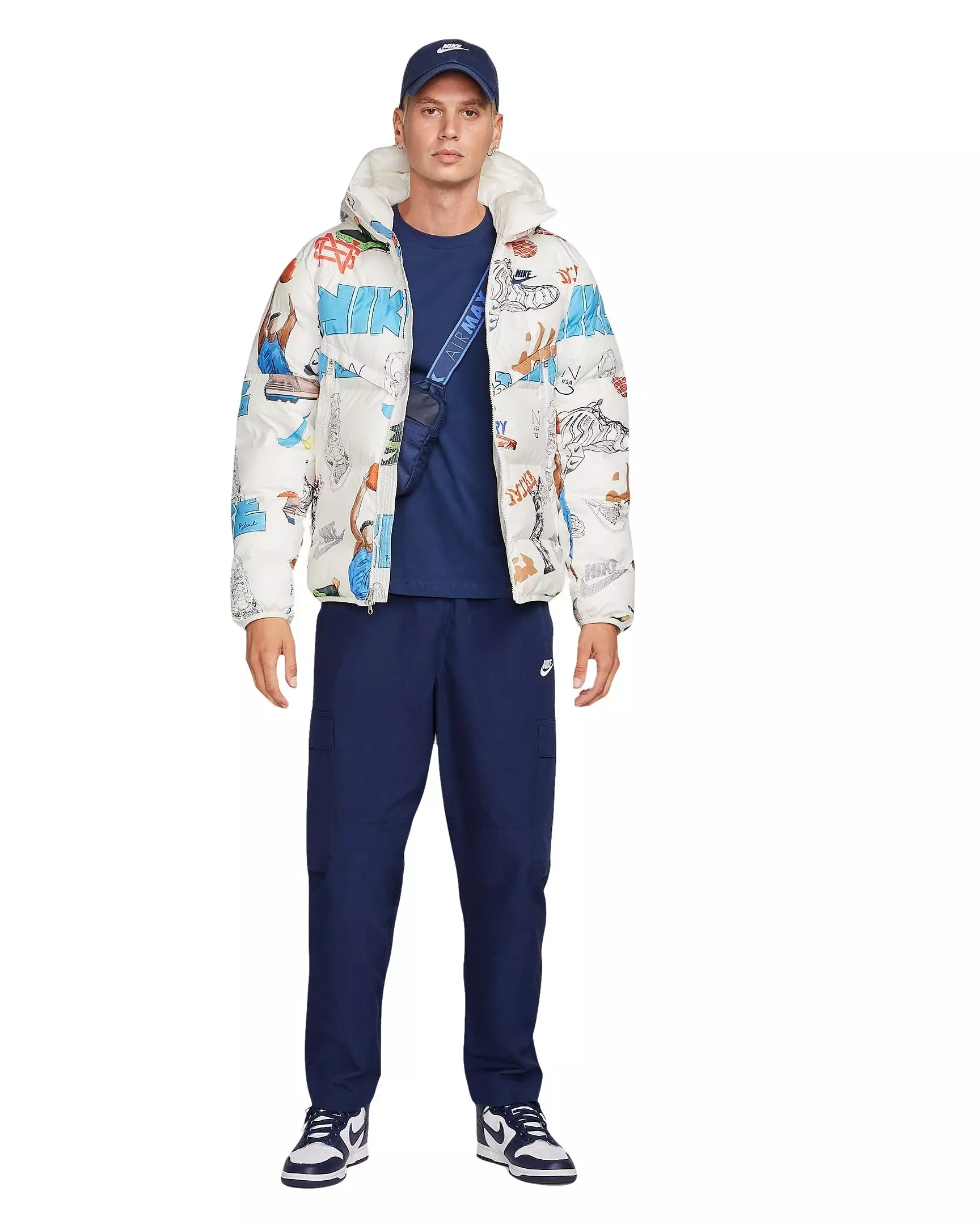 Nike Men's Storm-FIT Windrunner Hooded Jacket - WHITE/MULTI