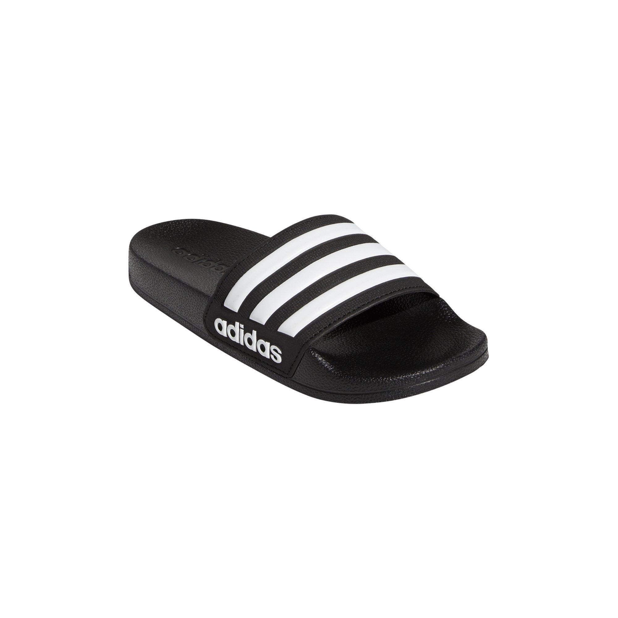 adidas Adilette Preschool Kids' "Core Black/White" Shower Slide