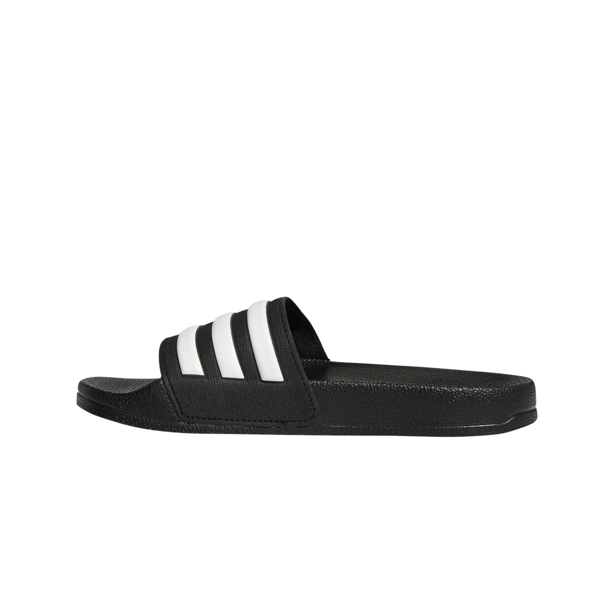 adidas Adilette Preschool Kids' "Core Black/White" Shower Slide