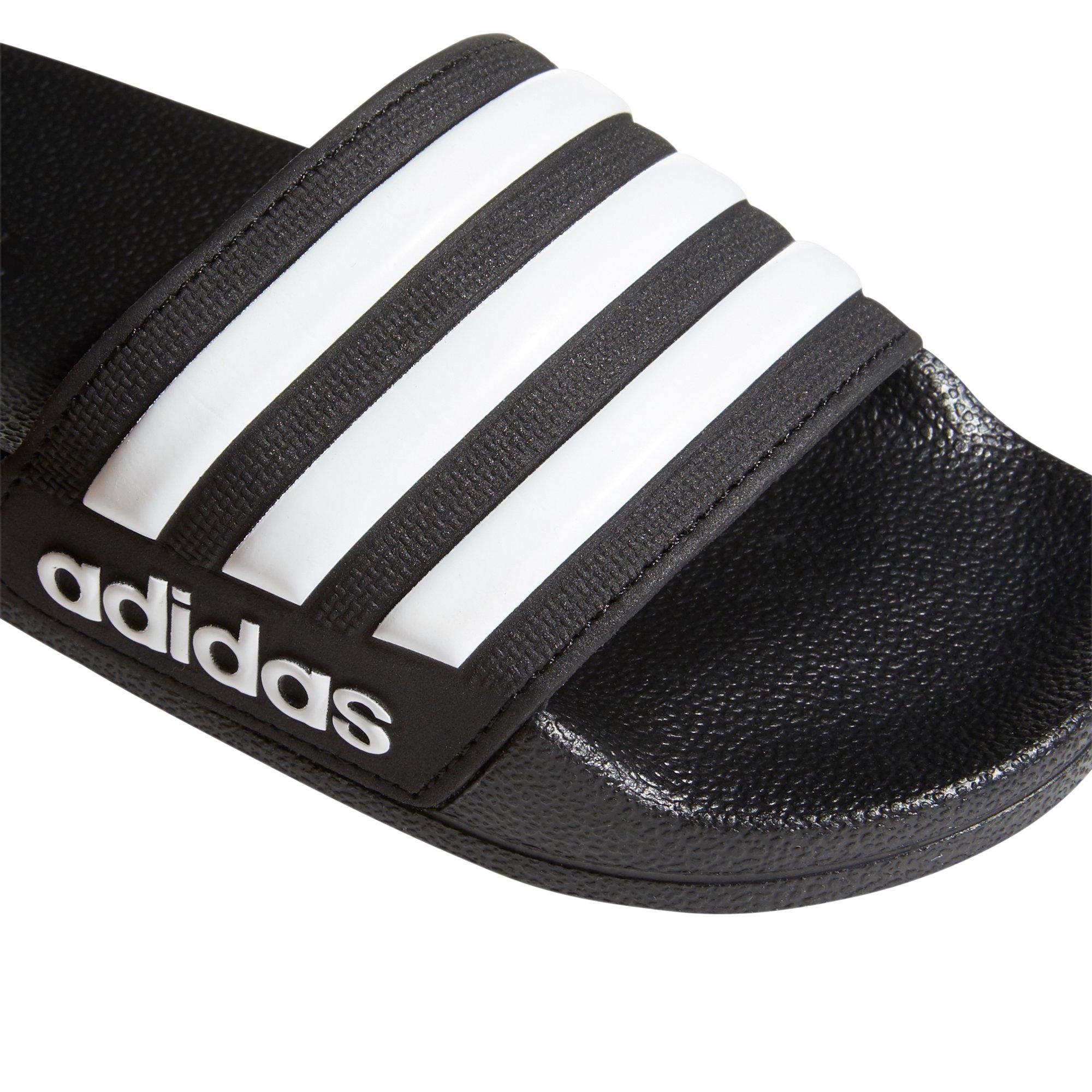 adidas Adilette Preschool Kids' "Core Black/White" Shower Slide