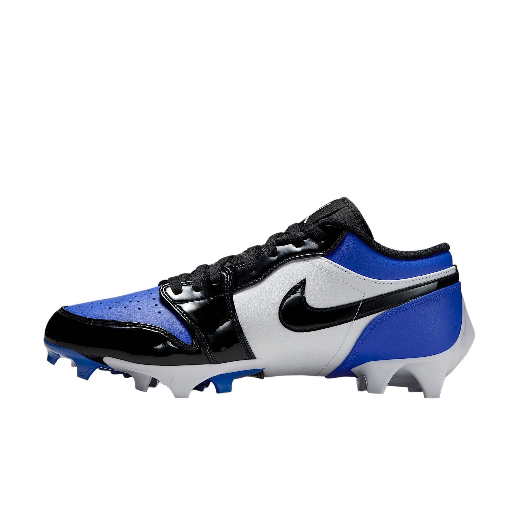 Jordan 1 Low TD "Game Royal/White/Black" Men's Football Cleat - ROYAL/WHITE/BLACK Thumbnail View 2