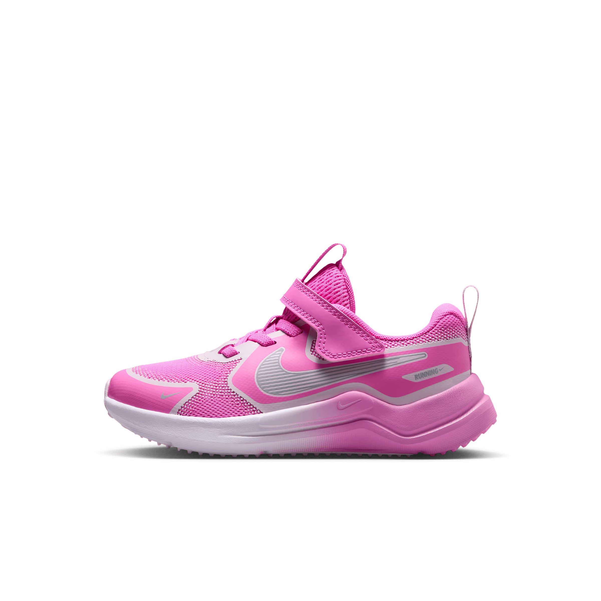Nike Cosmic Runner Swoosh "Playful Pink/Bleached Lilac/Black" Preschool Girls' Running Shoe - PINK/LILAC/BLACK