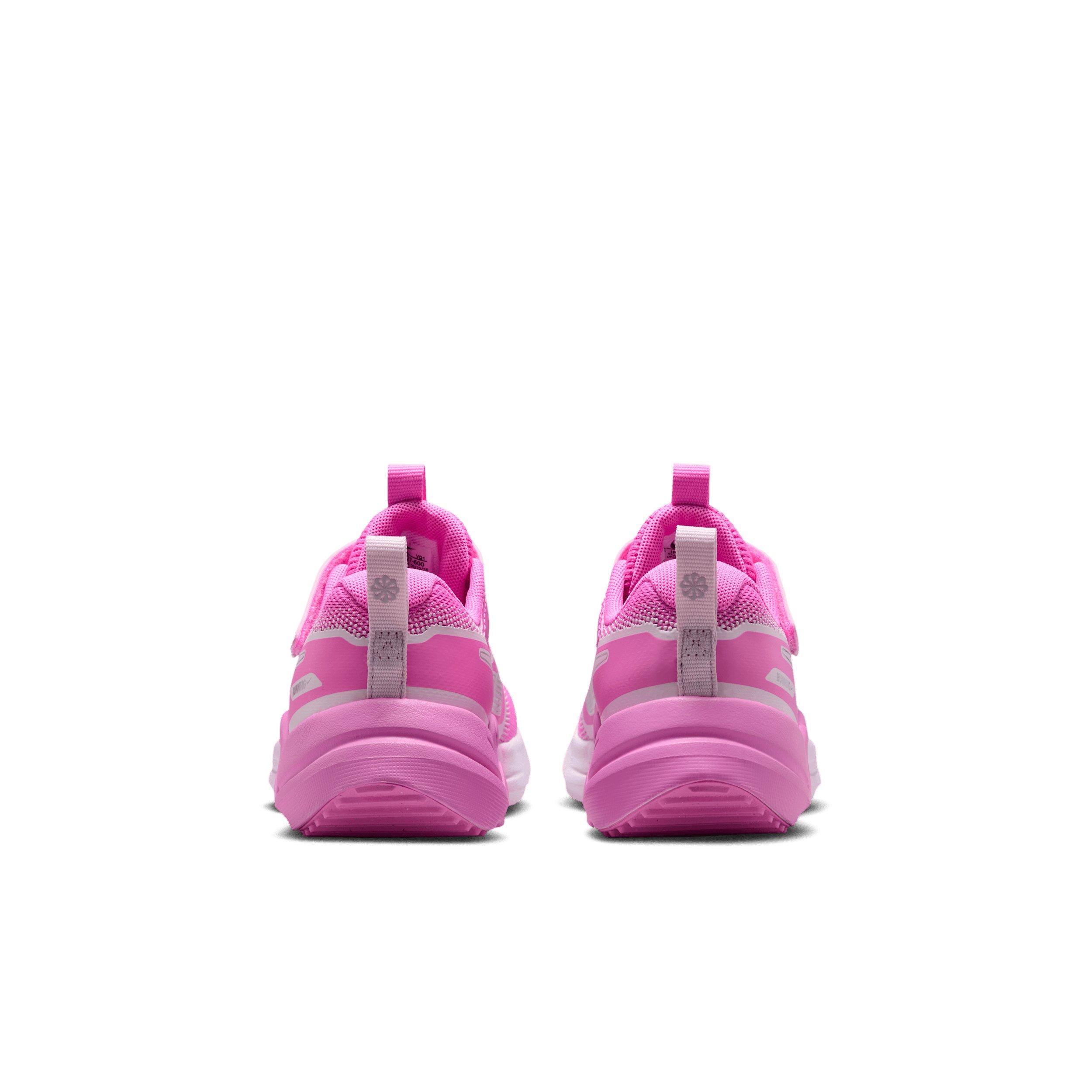 Nike Cosmic Runner Swoosh "Playful Pink/Bleached Lilac/Black" Preschool Girls' Running Shoe - PINK/LILAC/BLACK