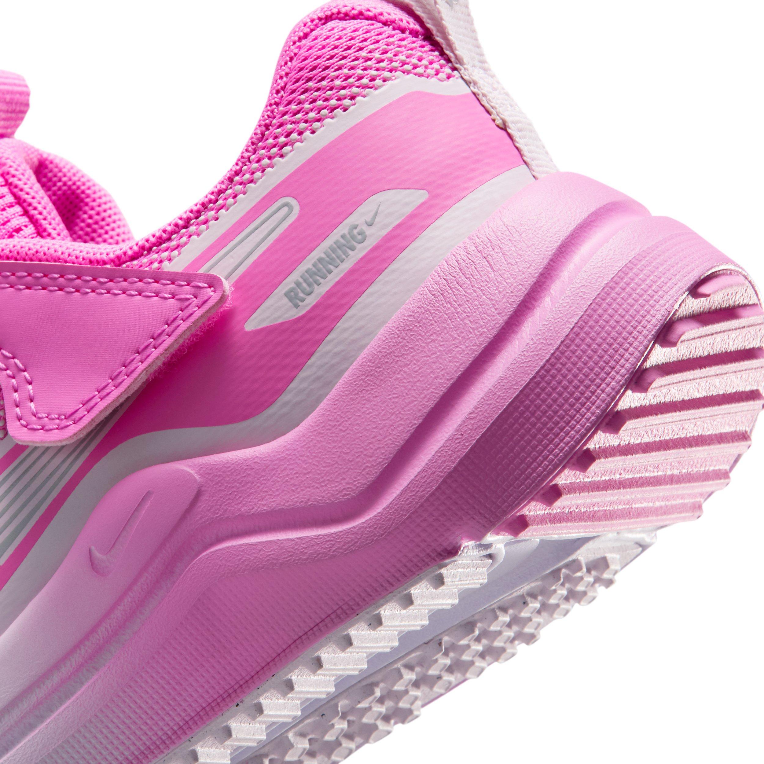 Nike Cosmic Runner Swoosh "Playful Pink/Bleached Lilac/Black" Preschool Girls' Running Shoe - PINK/LILAC/BLACK