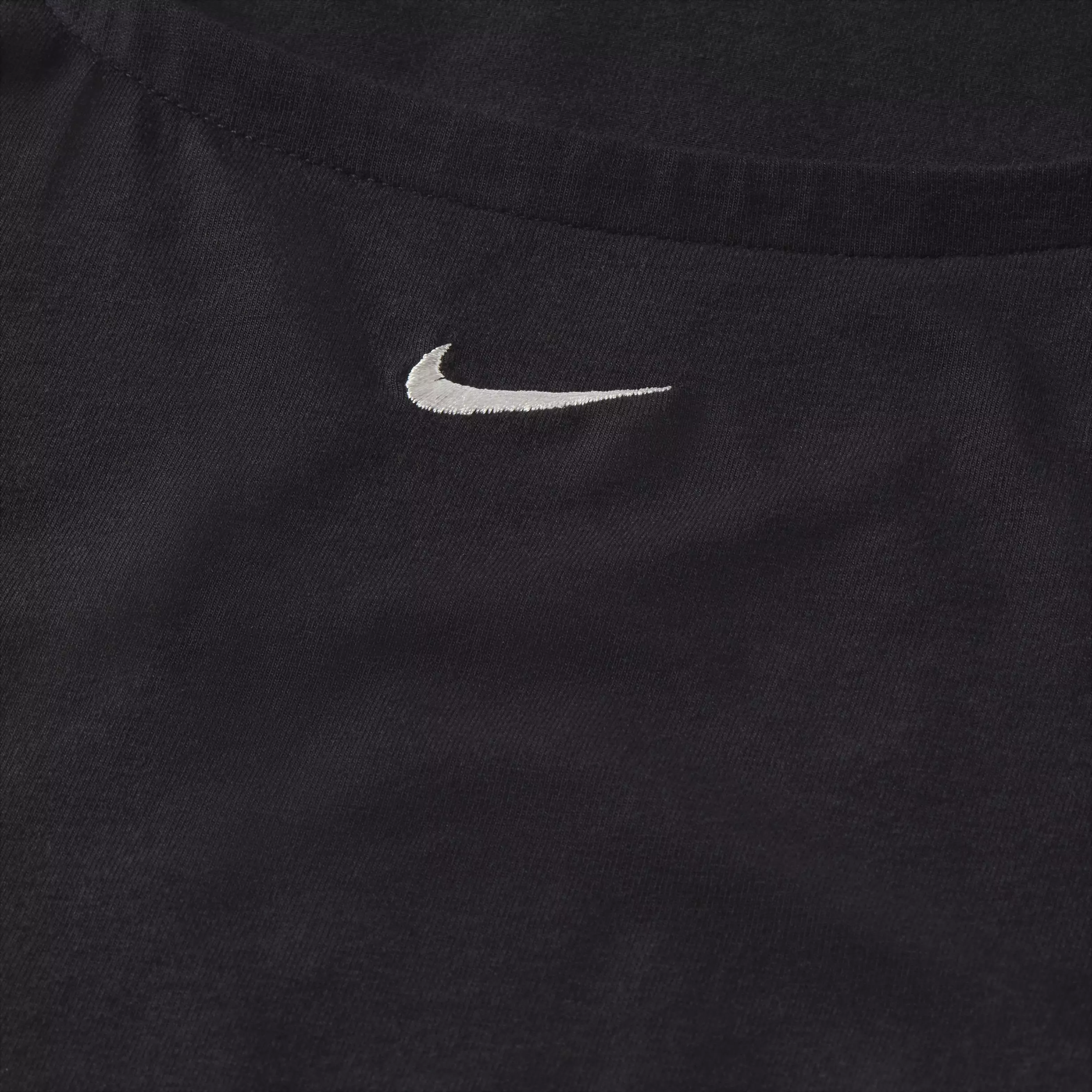 Nike Women's Sportswear Chill Knit Short Sleeve Square-Neck Top - BLACK
