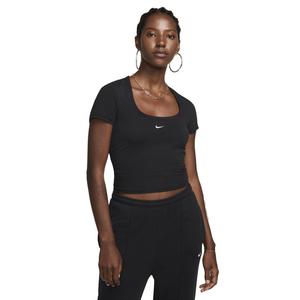 Nike Women's Sportswear Chill Knit Short Sleeve Square-Neck Top