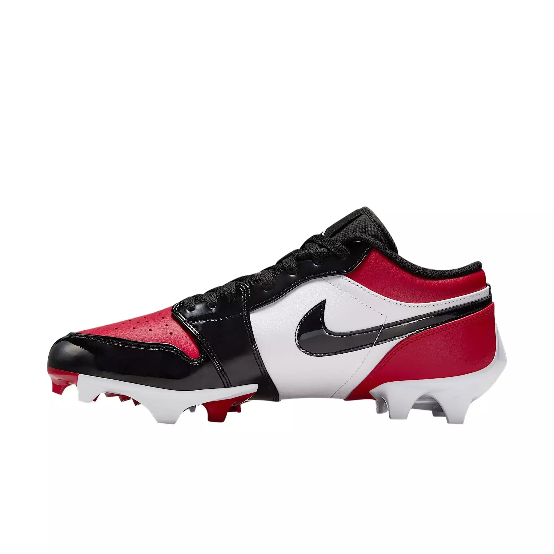 Jordan 1 Low TD "Gym Red/White/Black" Men's Football Cleat - RED/WHITE/BLACK