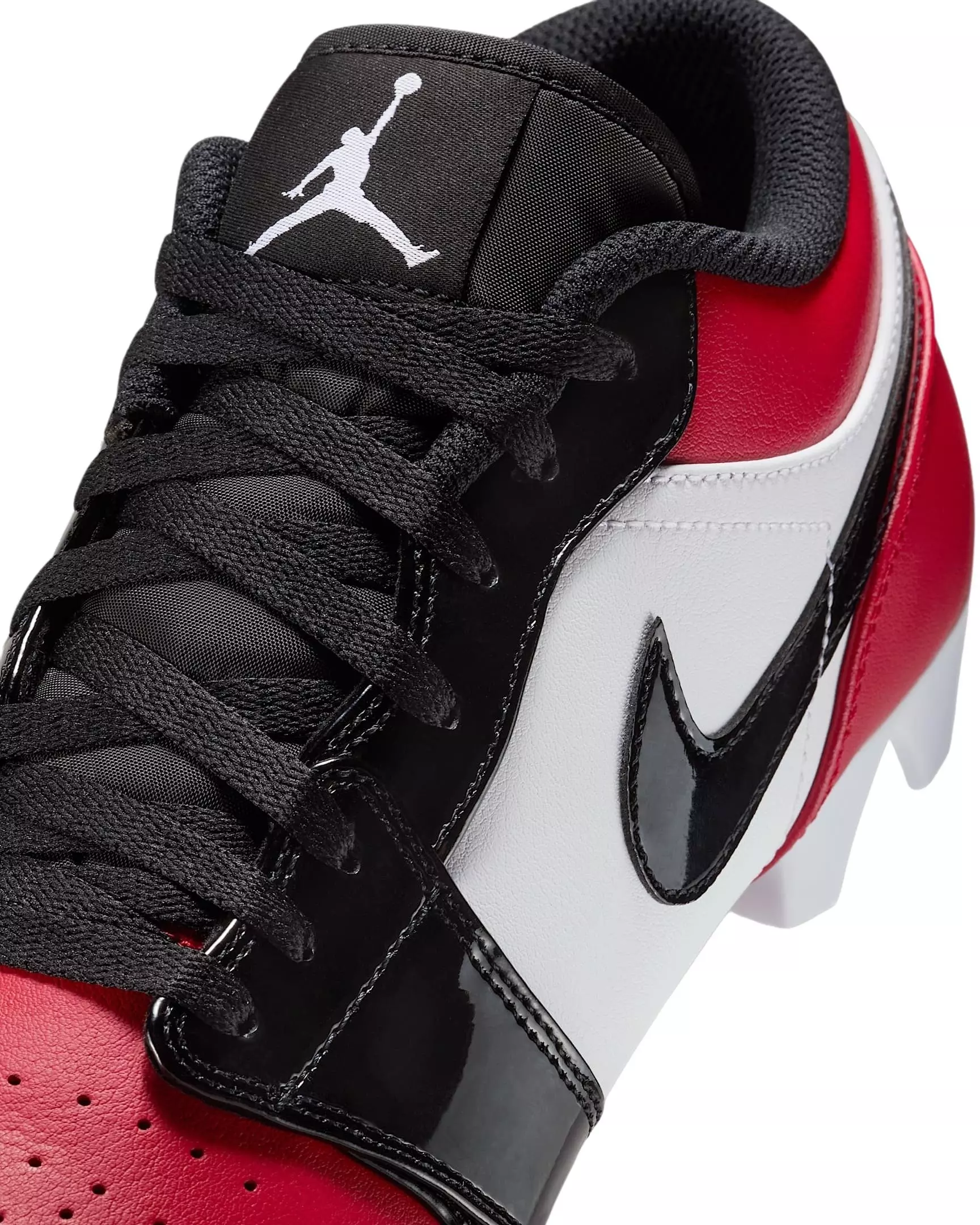 Jordan 1 Low TD "Gym Red/White/Black" Men's Football Cleat - RED/WHITE/BLACK