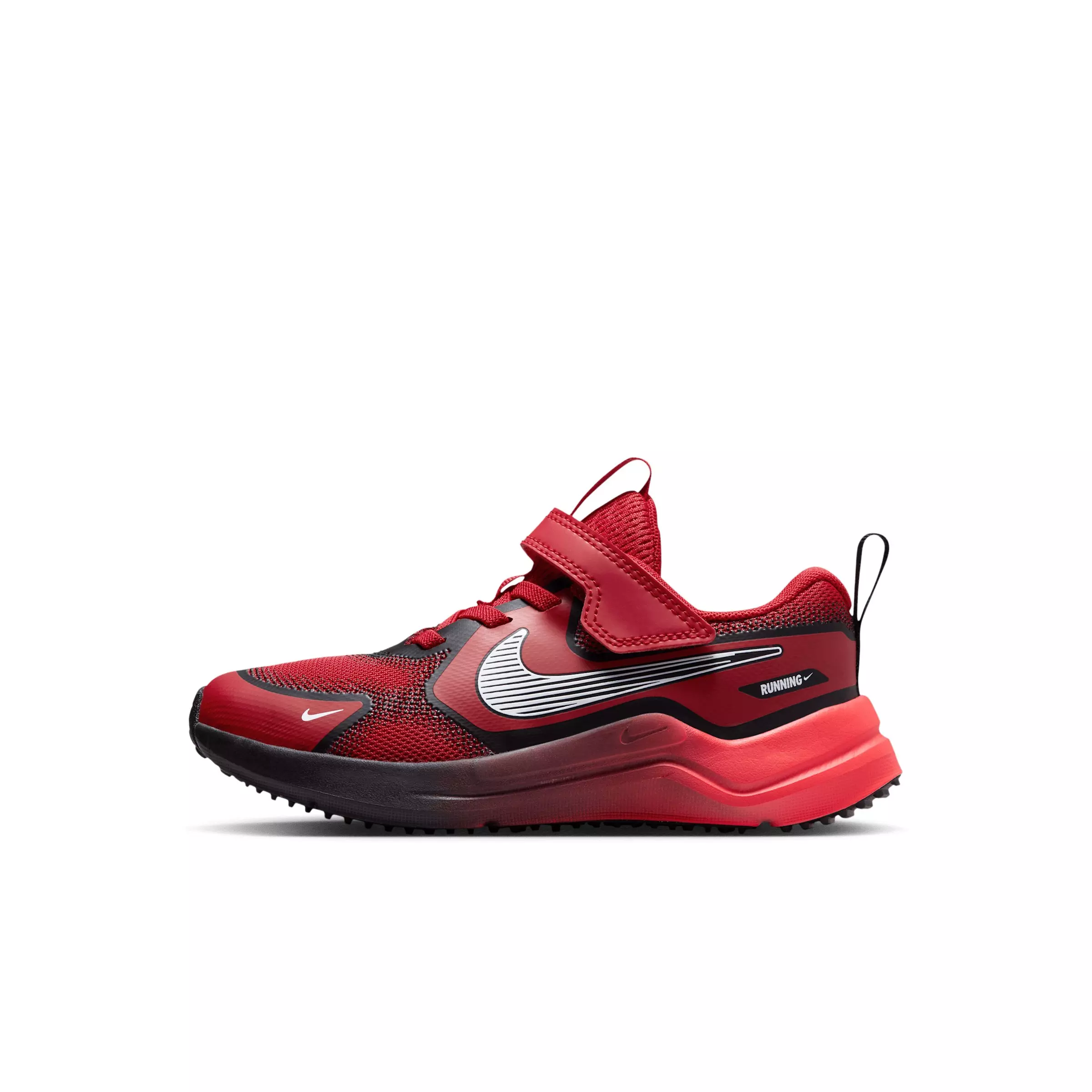 Nike Cosmic Runner Swoosh "University Red/Red Orbit/White" Preschool Boys' Running Shoe - RED/RED/WHITE