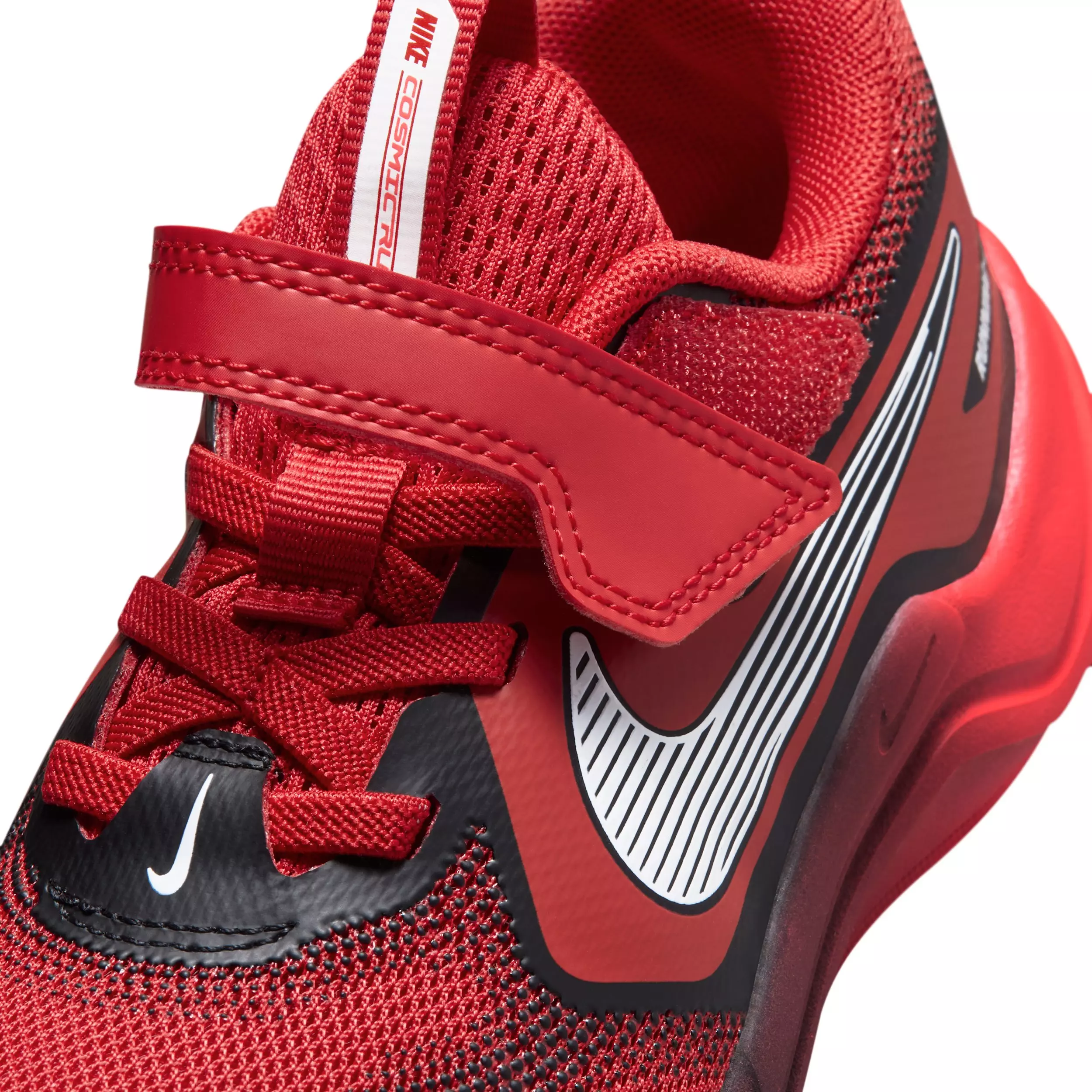 Nike Cosmic Runner Swoosh "University Red/Red Orbit/White" Preschool Boys' Running Shoe - RED/RED/WHITE
