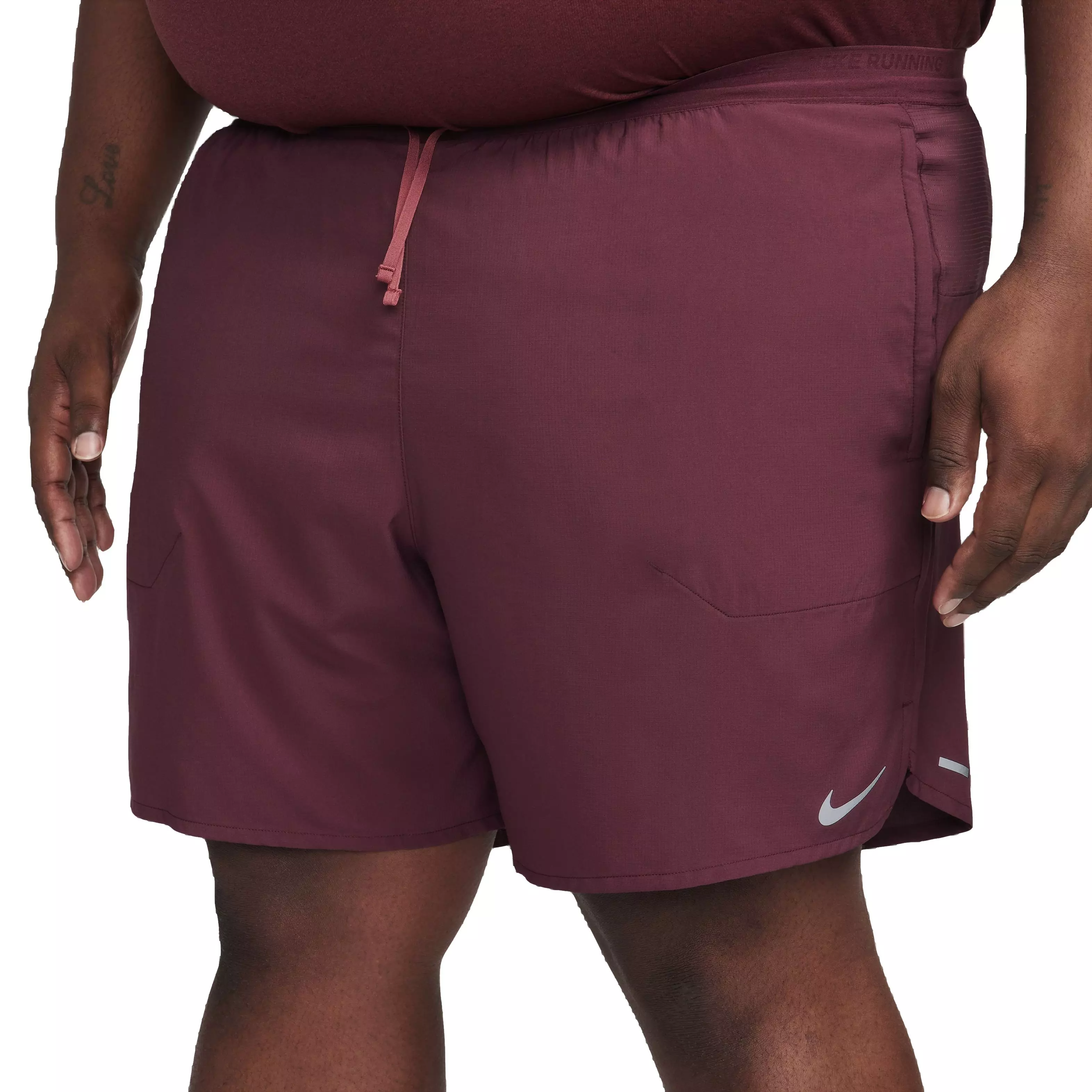 Nike Men's Dri-FIT Stride 7" Unlined Running Shorts - Red - RED