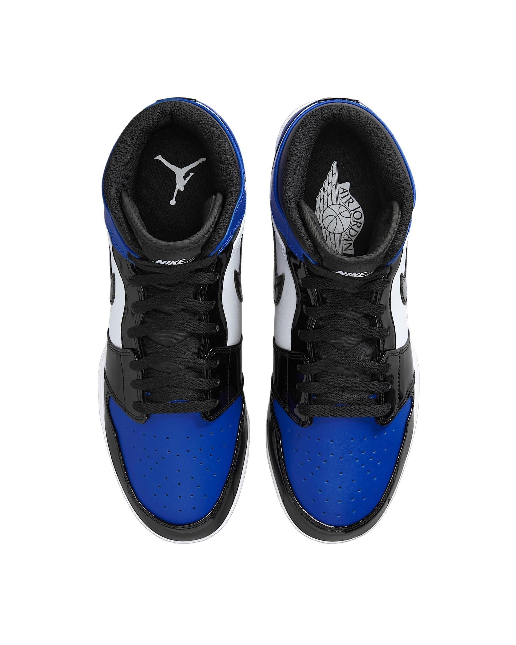 Jordan 1 Mid TD "Game Royal/White/Black" Men's Football Cleat - ROYAL/WHITE/BLACK Thumbnail View 3