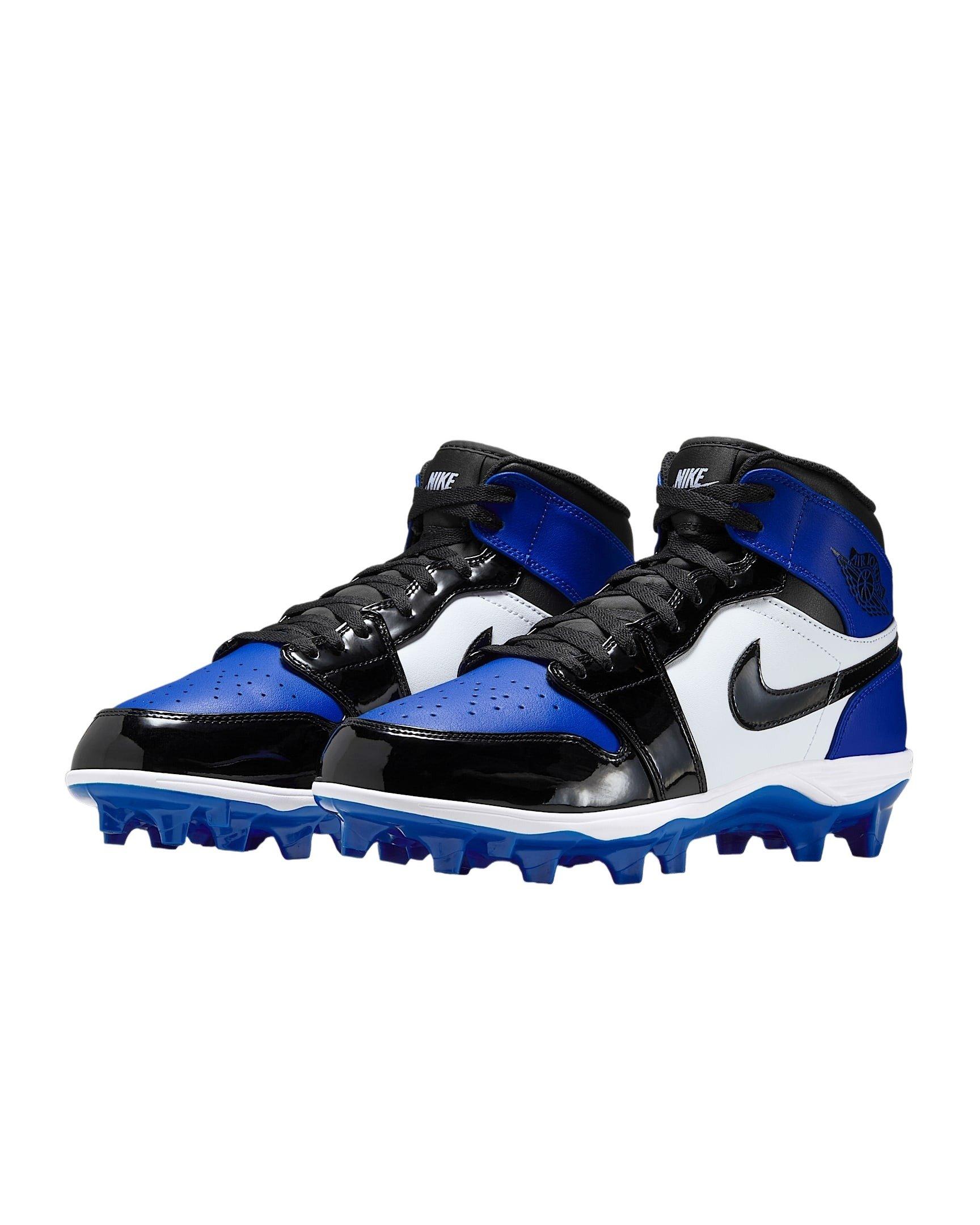 Jordan 1 Mid TD "Game Royal/White/Black" Men's Football Cleat - ROYAL/WHITE/BLACK Thumbnail View 4