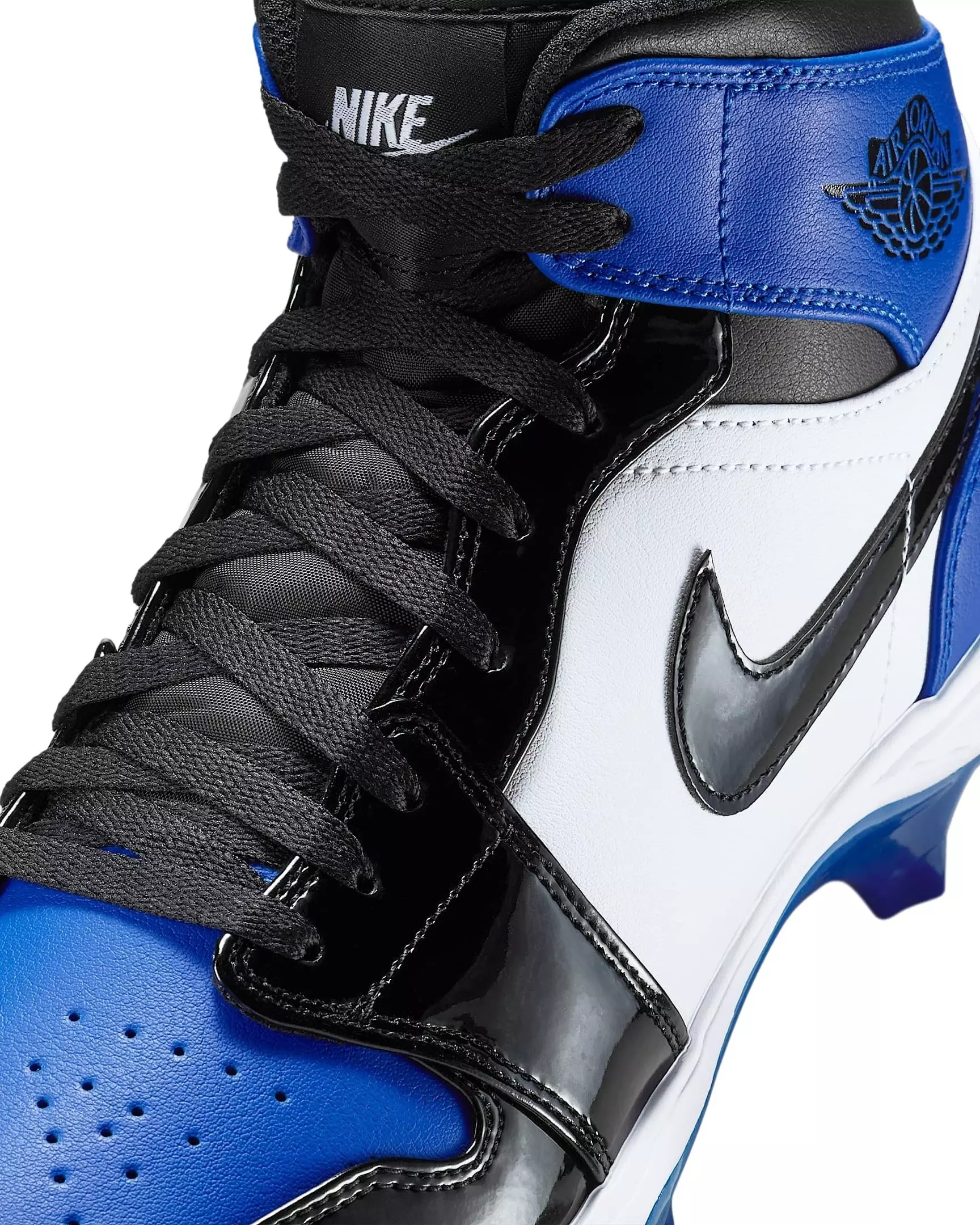 Jordan 1 Mid TD "Game Royal/White/Black" Men's Football Cleat - ROYAL/WHITE/BLACK