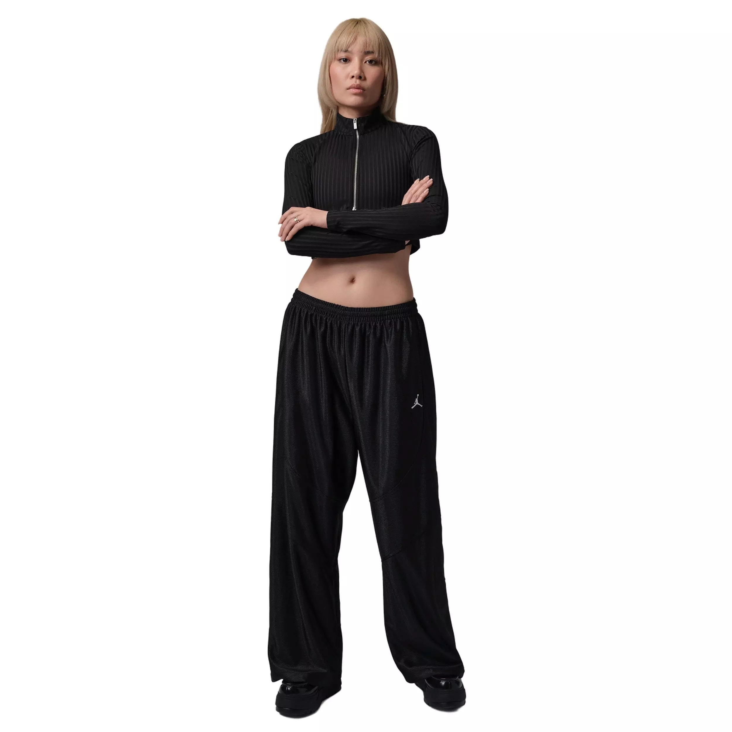 Jordan Women's Brooklyn DuraSheen Track Pants - Black - BLACK