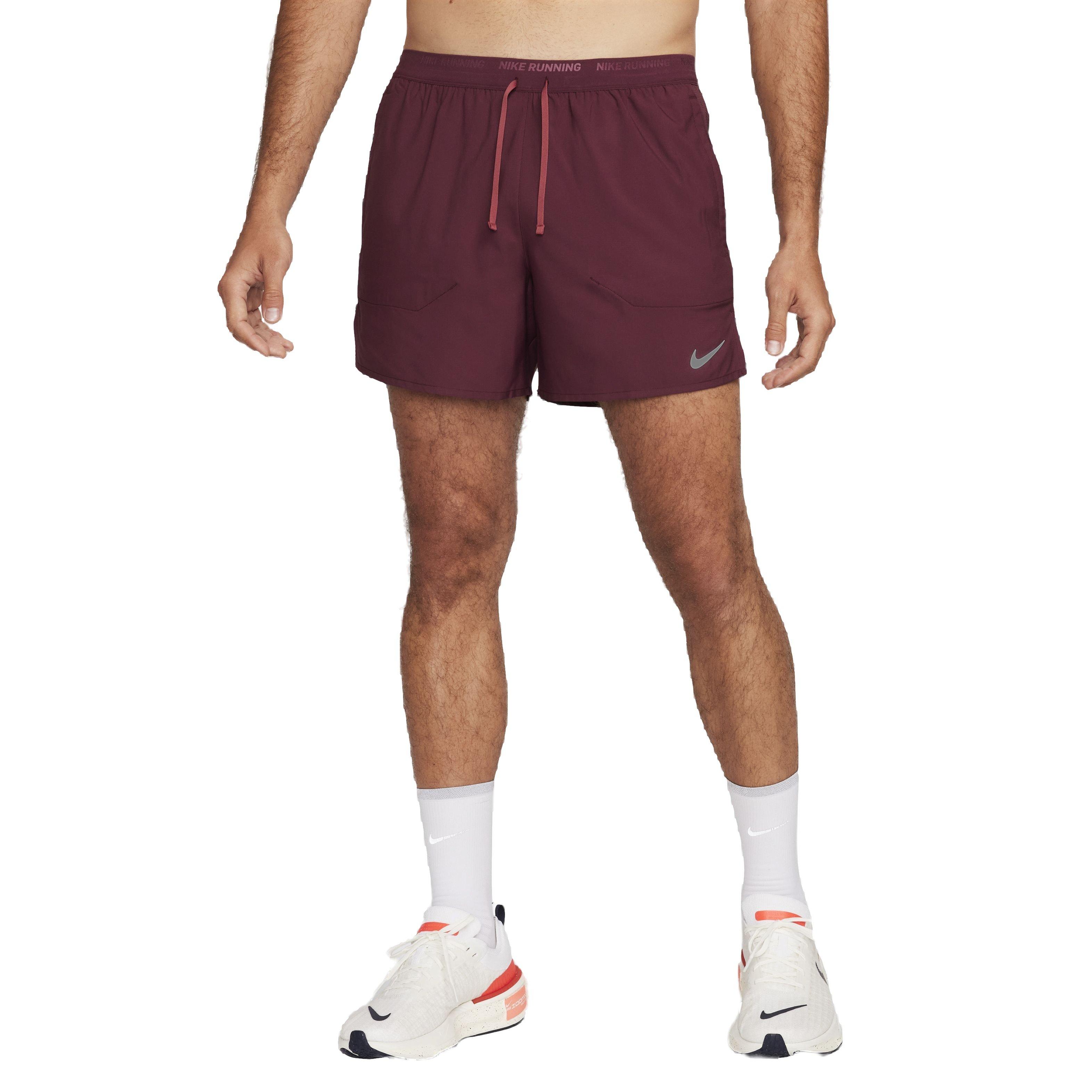 Nike Men's Dri-FIT Stride 5" Brief-Lined Running Shorts - RED Thumbnail View 3