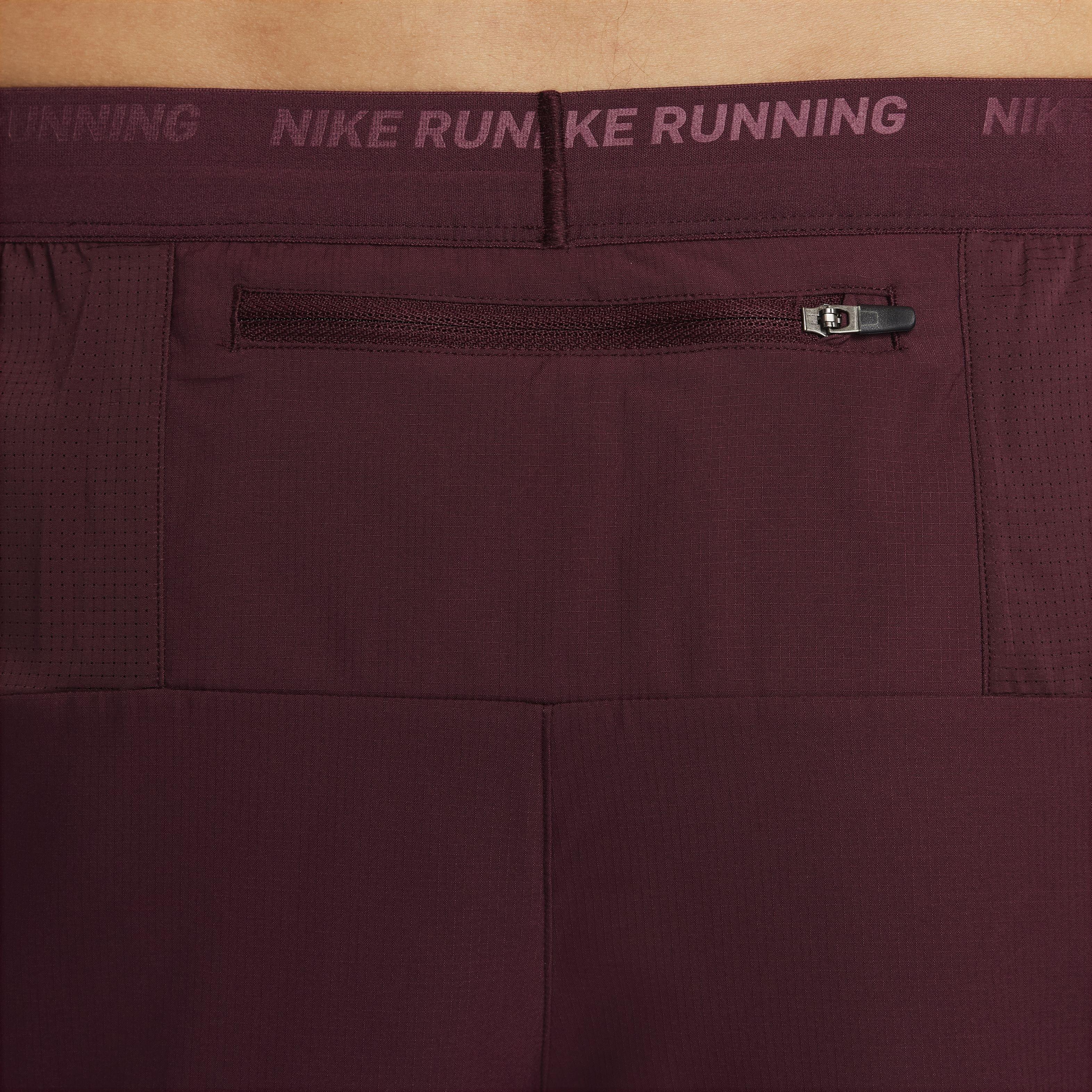 Nike Men's Dri-FIT Stride 5" Brief-Lined Running Shorts - RED Thumbnail View 6