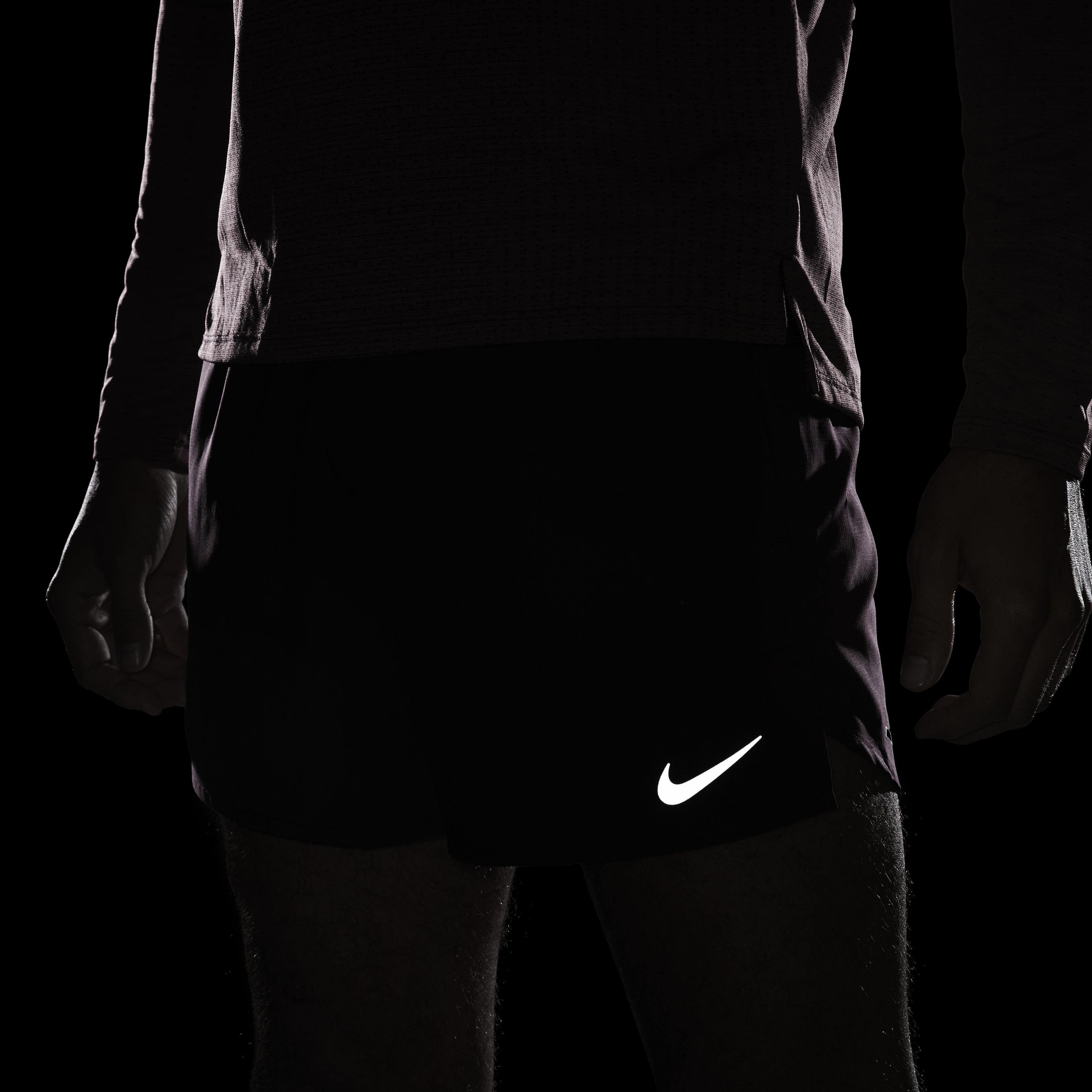 Nike Men's Dri-FIT Stride 5" Brief-Lined Running Shorts - RED Thumbnail View 8