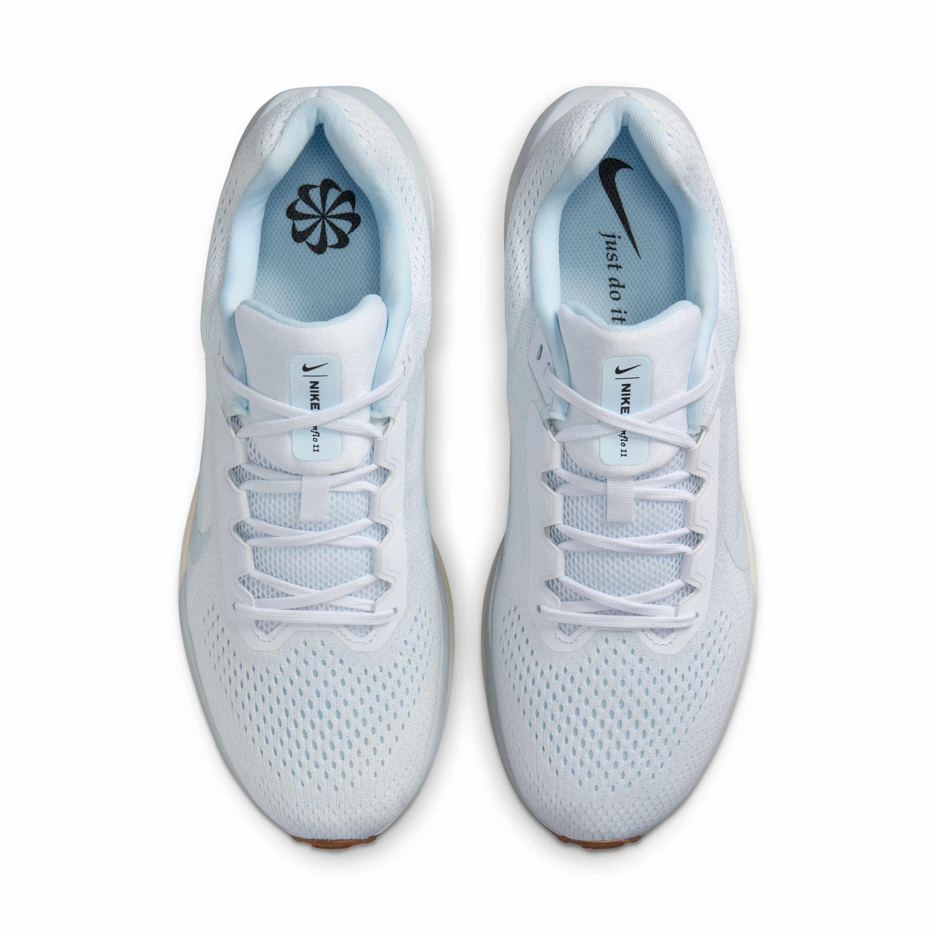 Nike Winflo 11 "White/Blue Tint/Sail/Black" Men's Running Shoe - WHITE/BLUE/SAIL/BLACK Thumbnail View 4