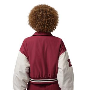 Jordan Women's Brooklyn Therma-FIT Varsity Jacket -Red/Ivory