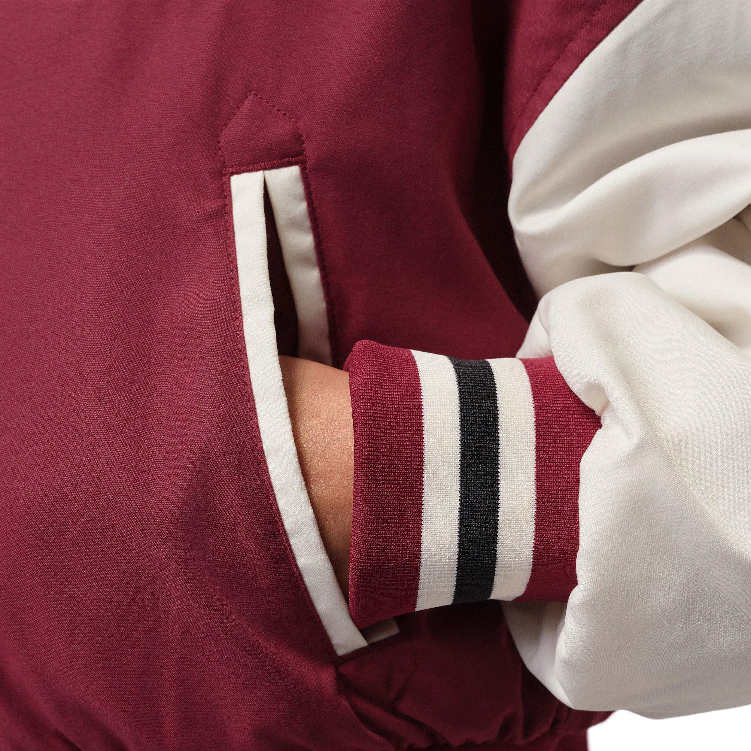 Jordan Women's Brooklyn Therma-FIT Varsity Jacket - Red/Ivory - RED/IVORY Thumbnail View 6