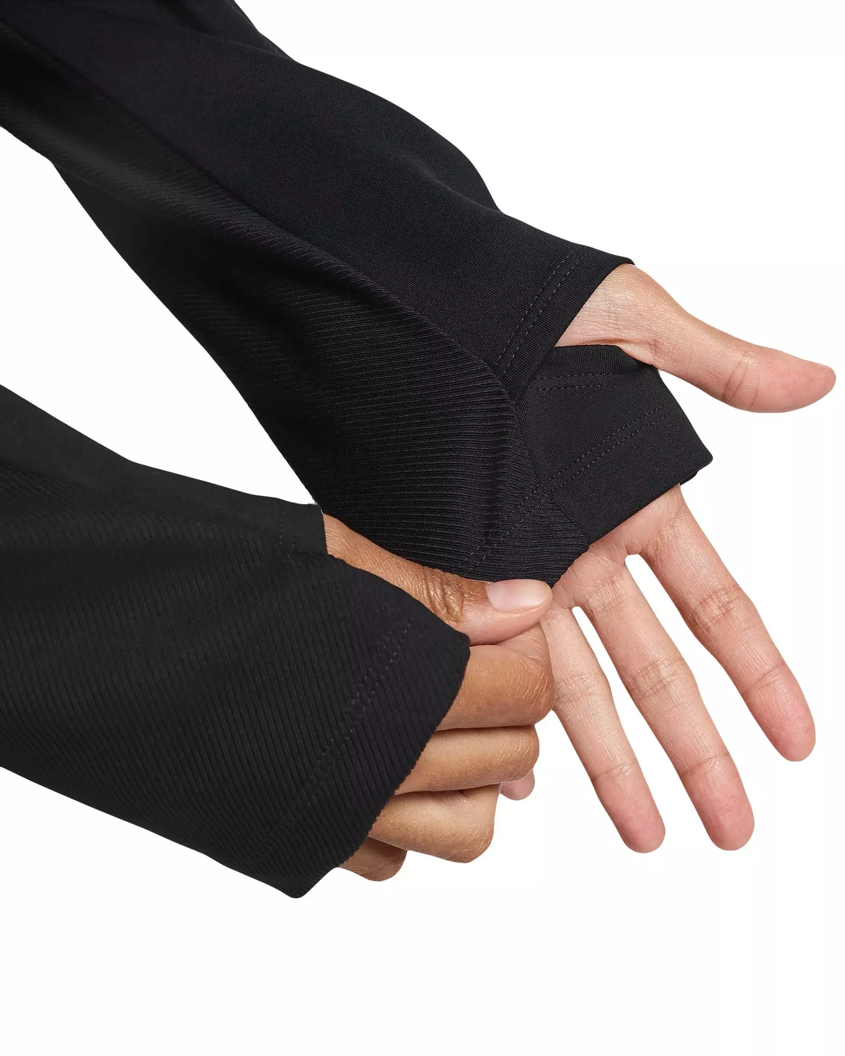 Nike Women's One Rib Dri-FIT Full-Zip Mid Layer Jacket - BLACK