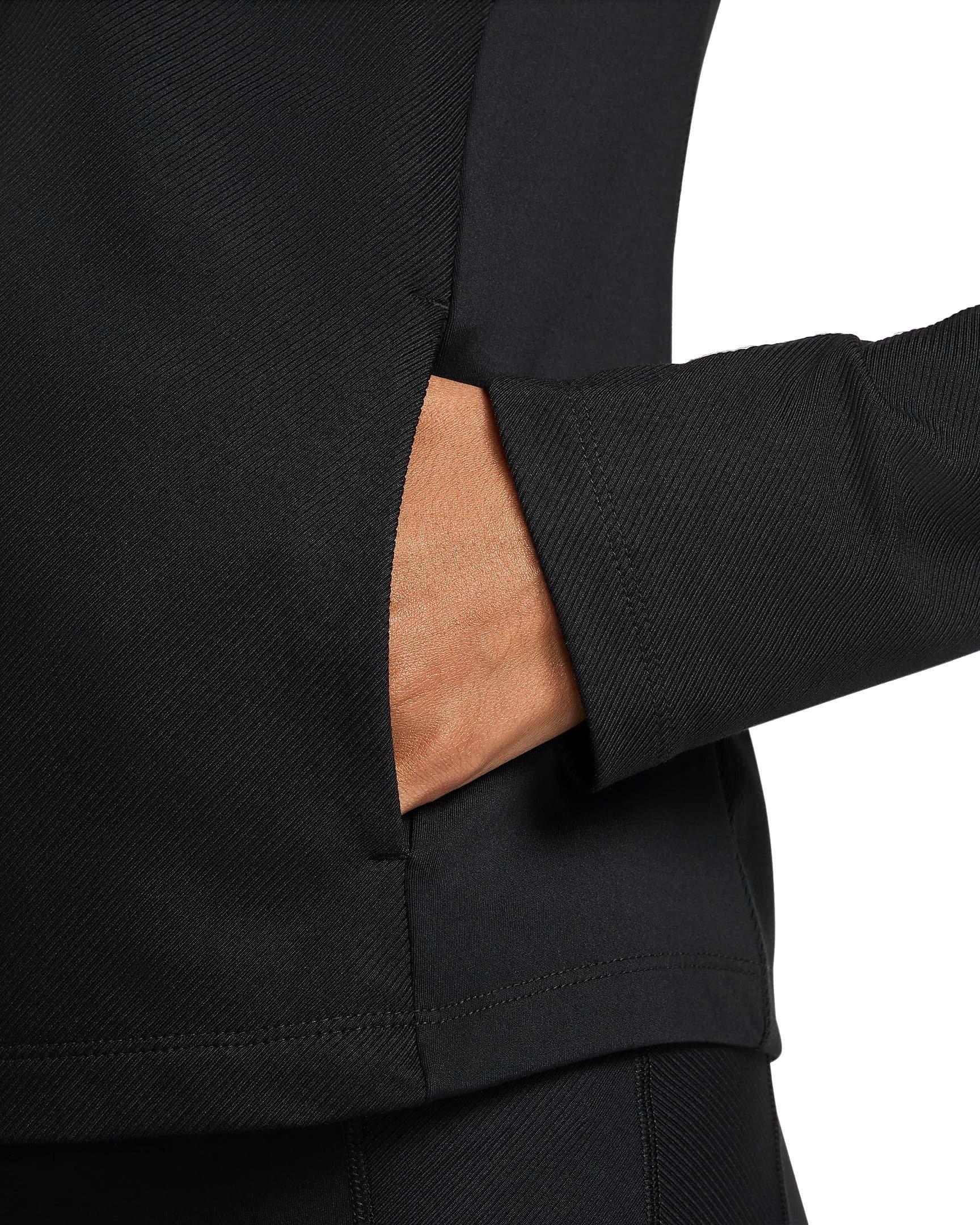 Nike Women's One Rib Dri-FIT Full-Zip Mid Layer Jacket - BLACK Thumbnail View 6