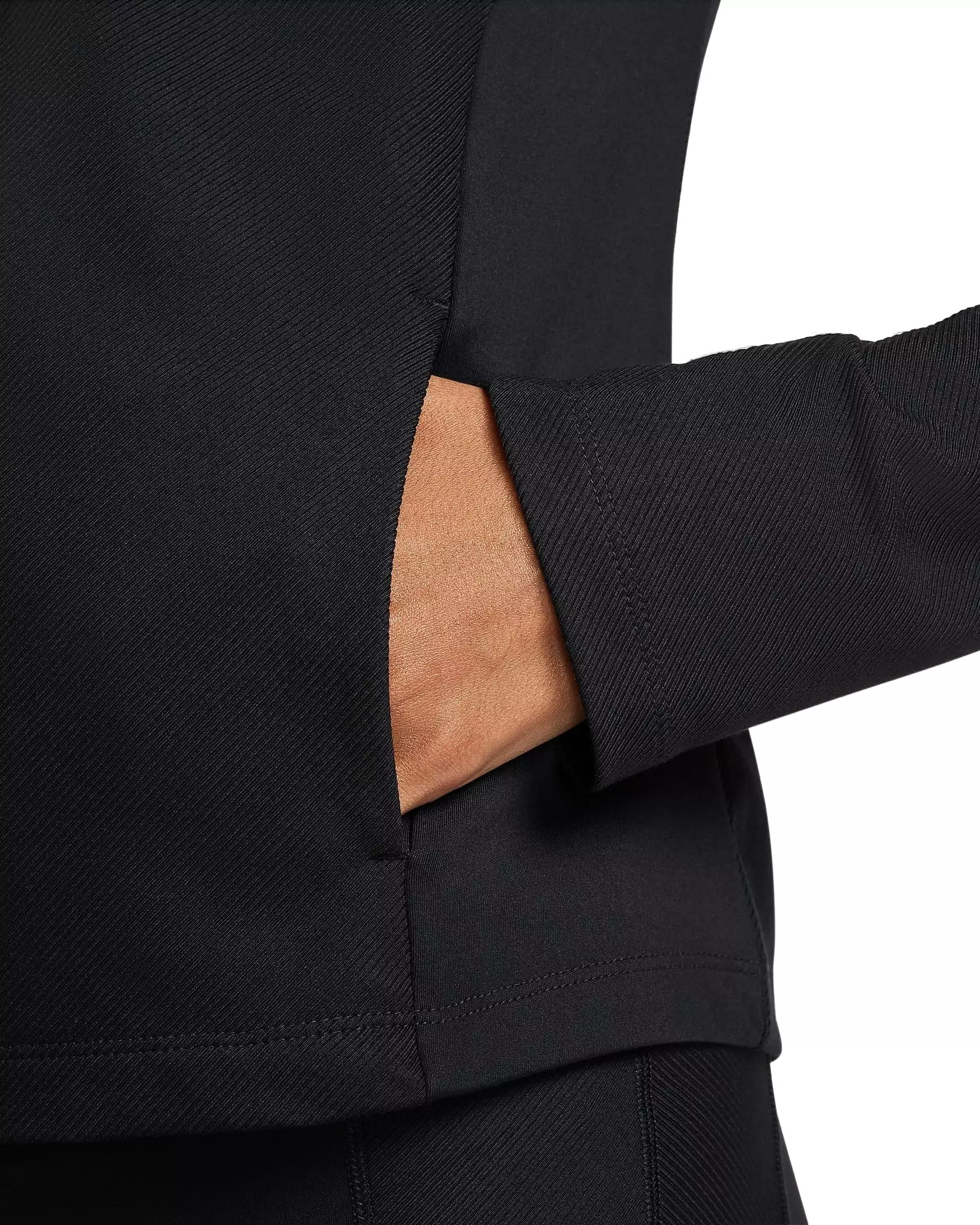 Nike Women's One Rib Dri-FIT Full-Zip Mid Layer Jacket - BLACK