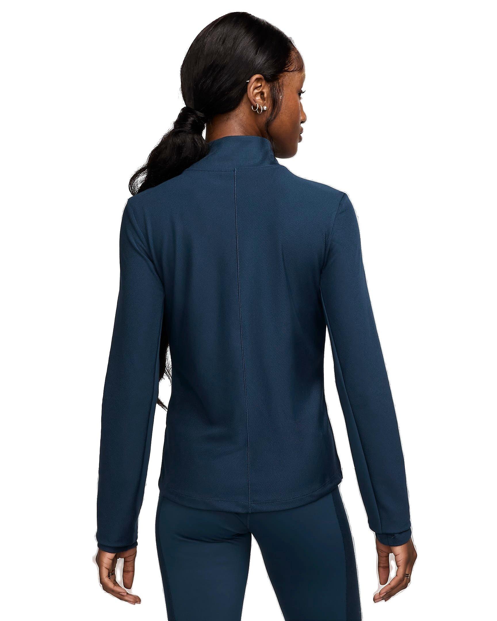 Nike Women's One Rib Dri-FIT Full-Zip Mid Layer Jacket - NAVY Thumbnail View 2
