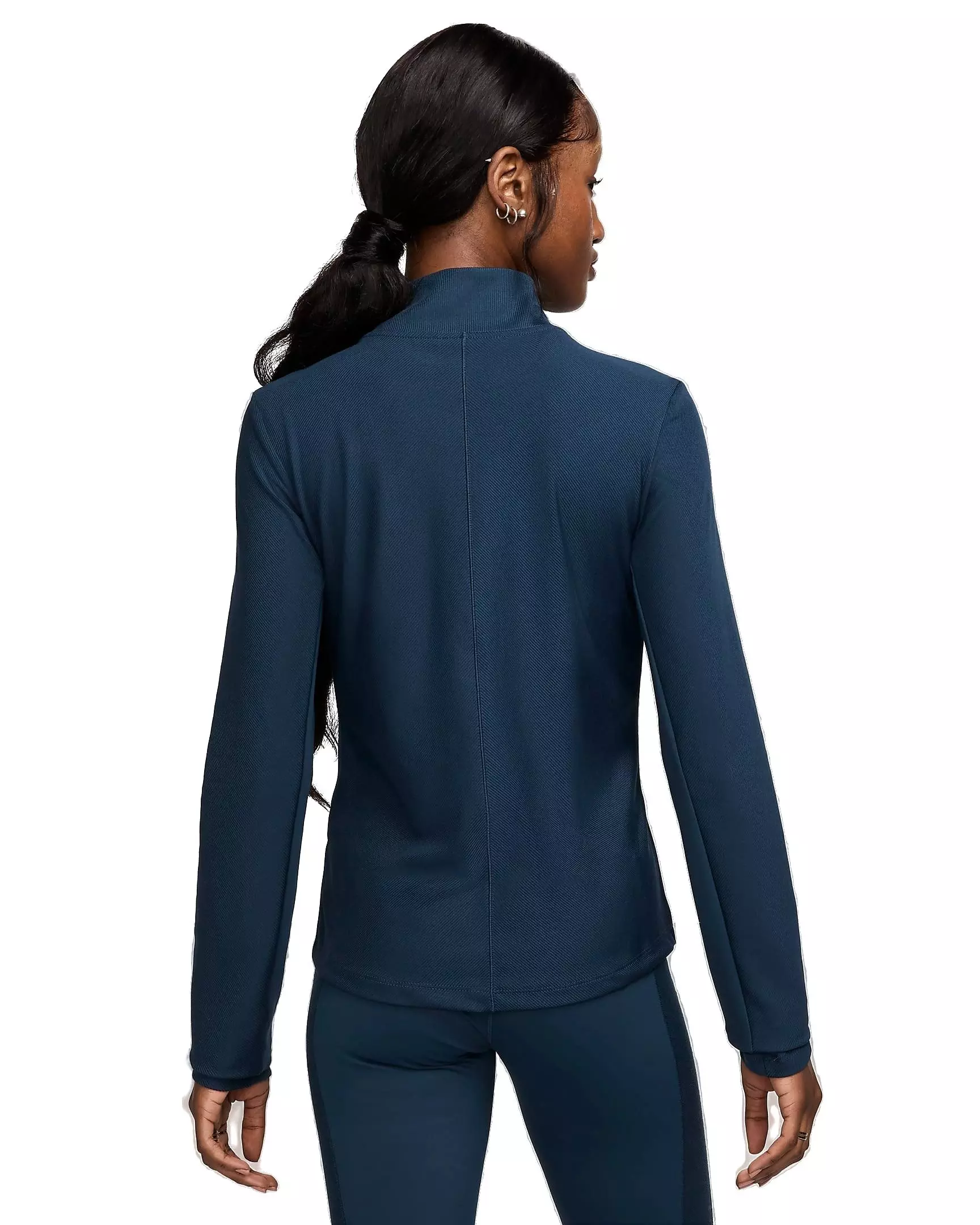 Nike Women's One Rib Dri-FIT Full-Zip Mid Layer Jacket - NAVY