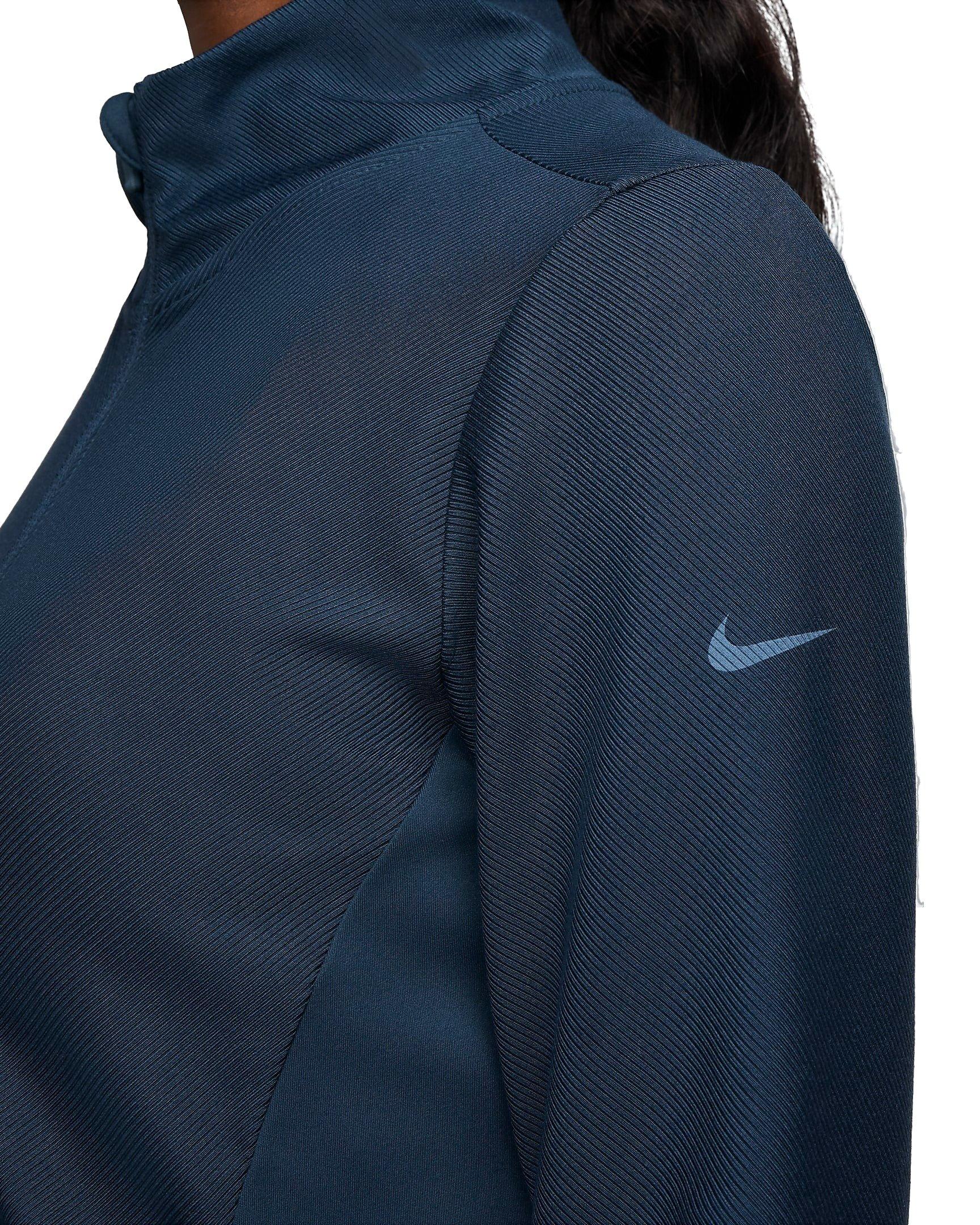 Nike Women's One Rib Dri-FIT Full-Zip Mid Layer Jacket - NAVY Thumbnail View 4