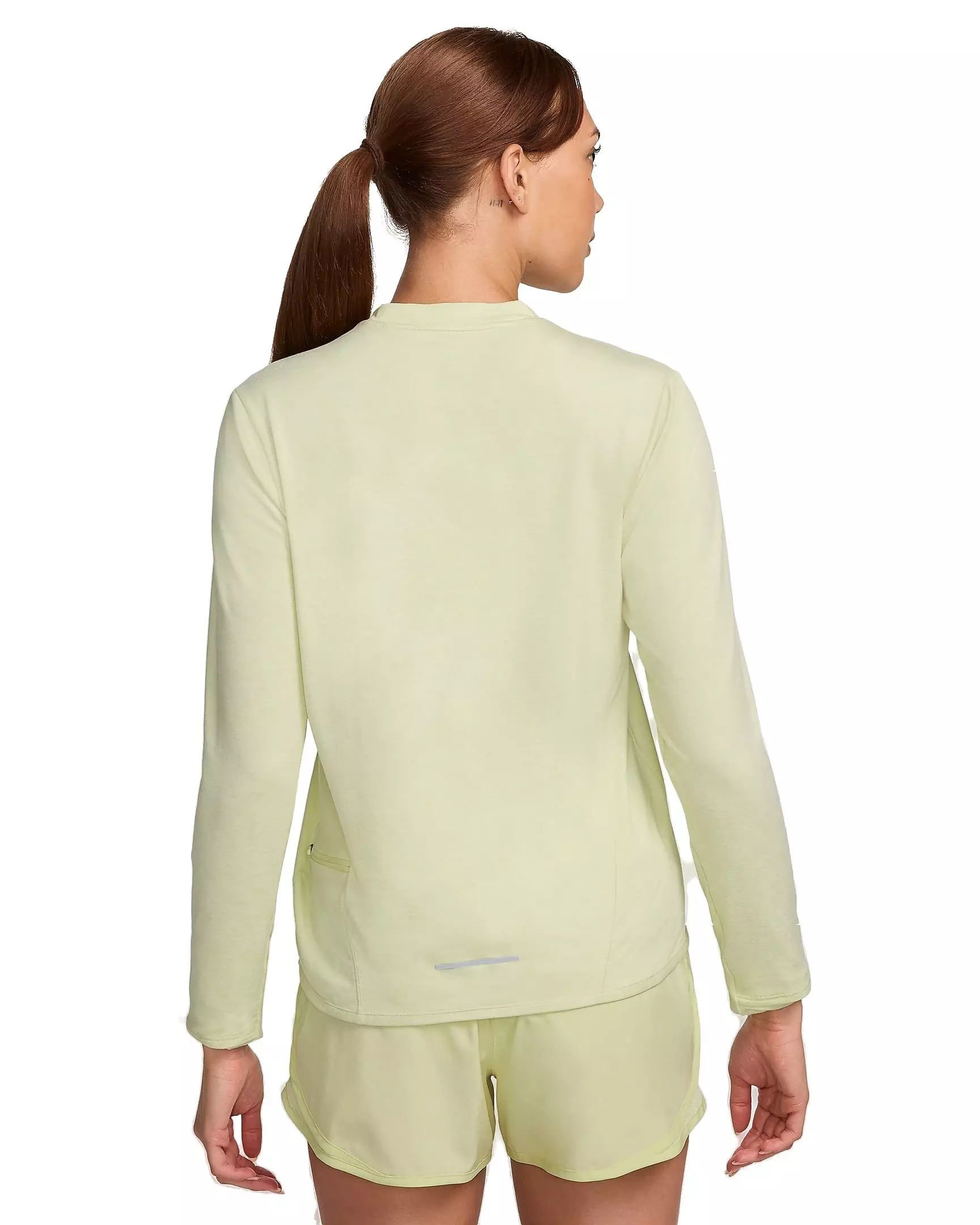 Nike Women's Dri-FIT Swift Element UV Crewneck Running Top - YELLOW