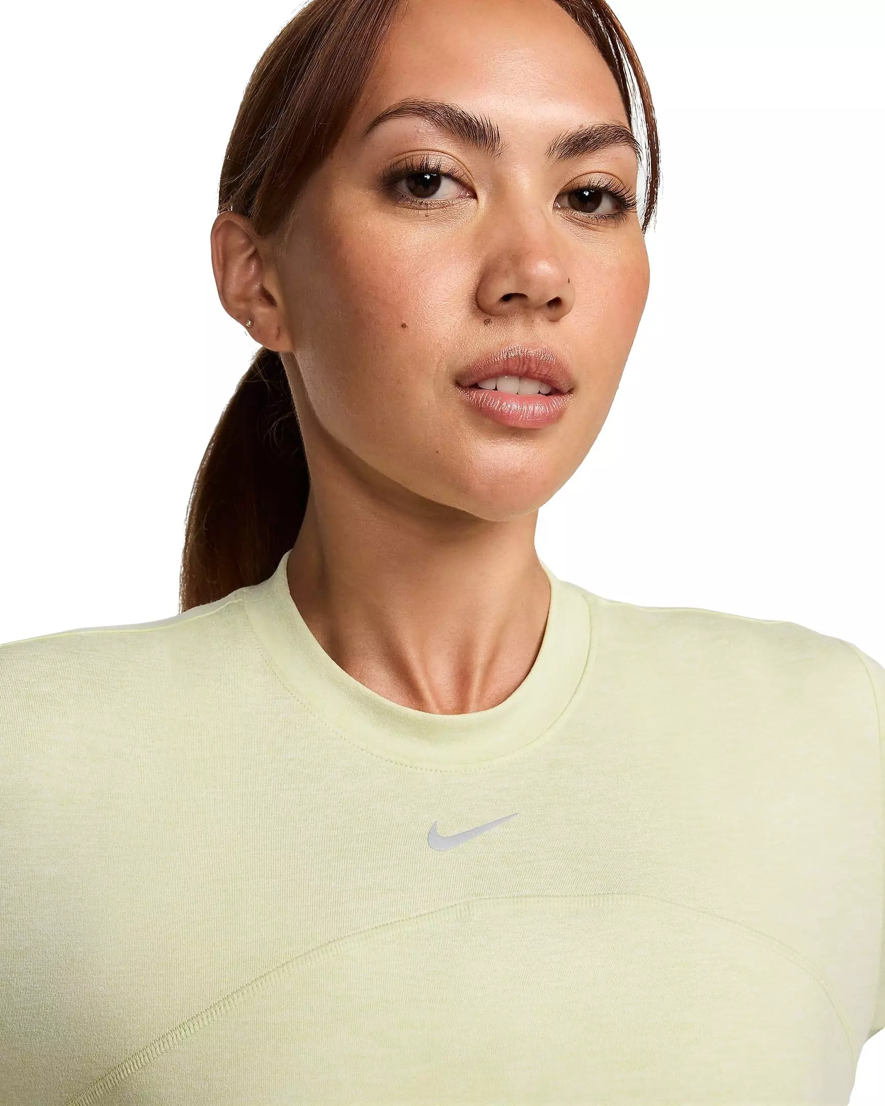 Nike Women's Dri-FIT Swift Element UV Crewneck Running Top - YELLOW