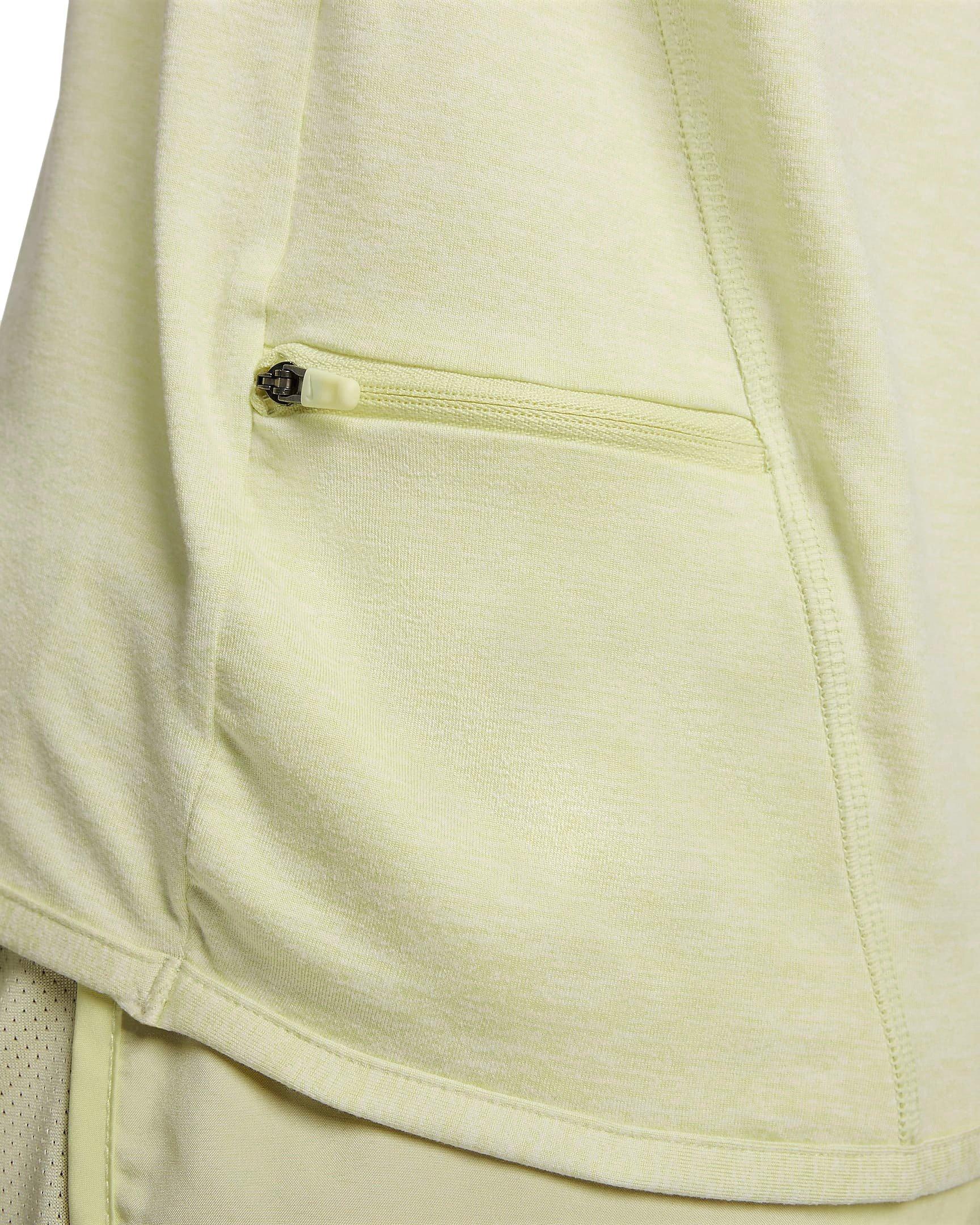 Nike Women's Dri-FIT Swift Element UV Crewneck Running Top - YELLOW Thumbnail View 5