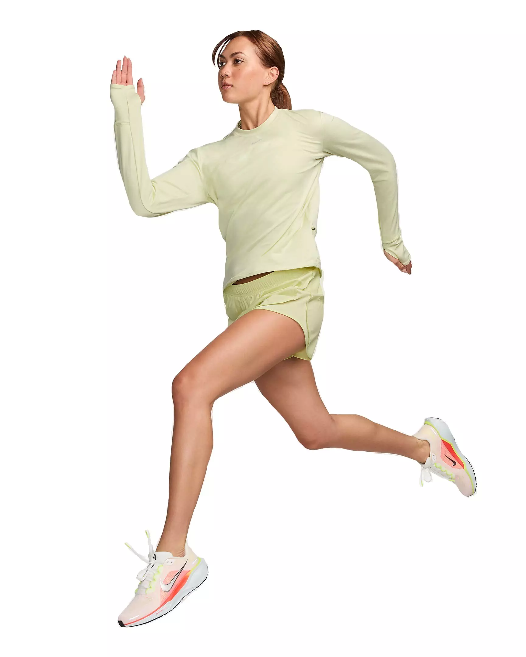 Nike Women's Dri-FIT Swift Element UV Crewneck Running Top - YELLOW