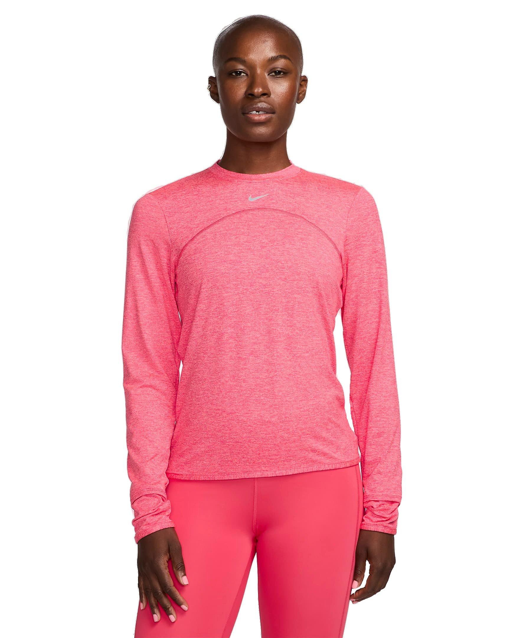 Nike Women's Dri-FIT Swift Element UV Crewneck Running Top - PINK Thumbnail View 1