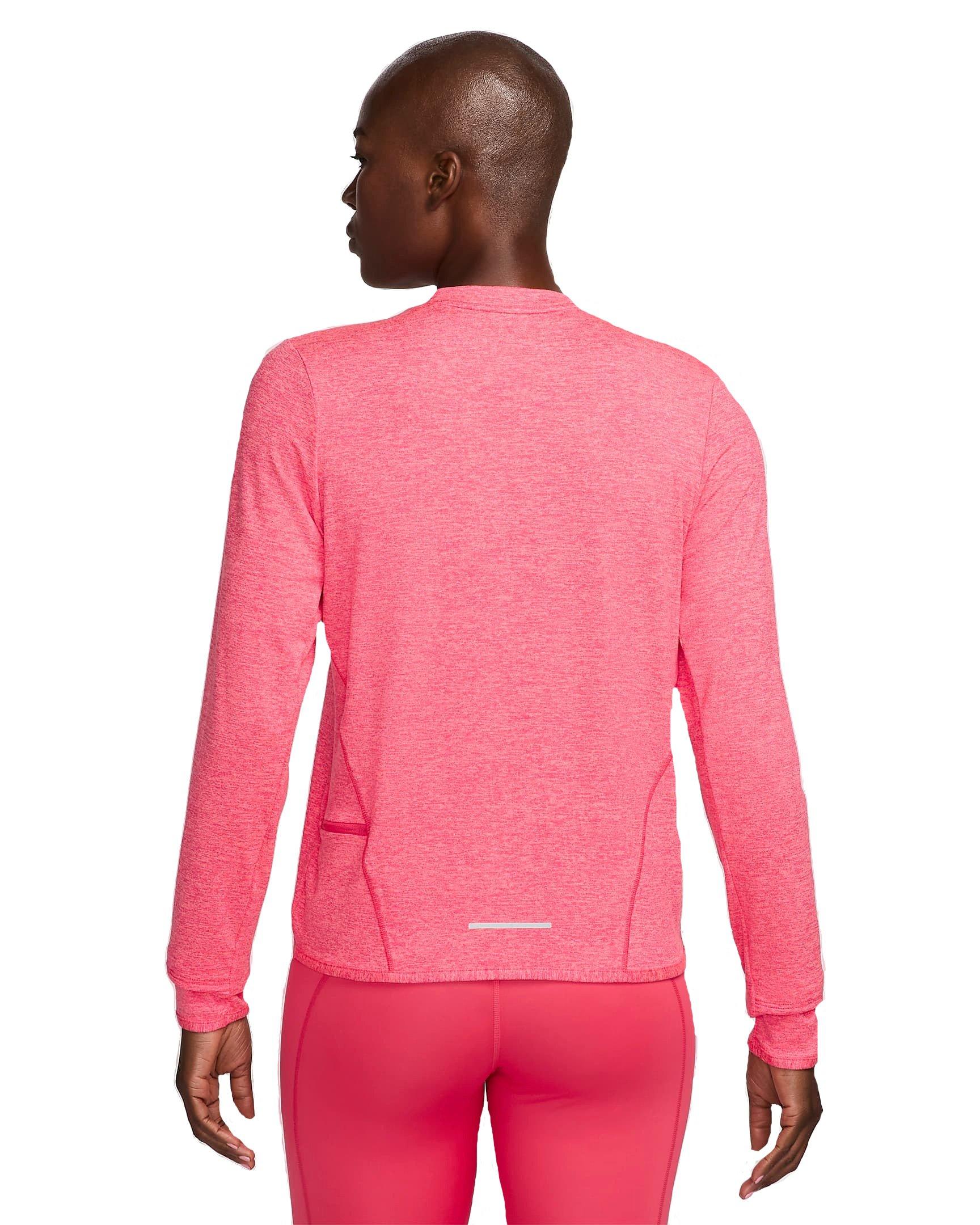 Nike Women's Dri-FIT Swift Element UV Crewneck Running Top - PINK Thumbnail View 2