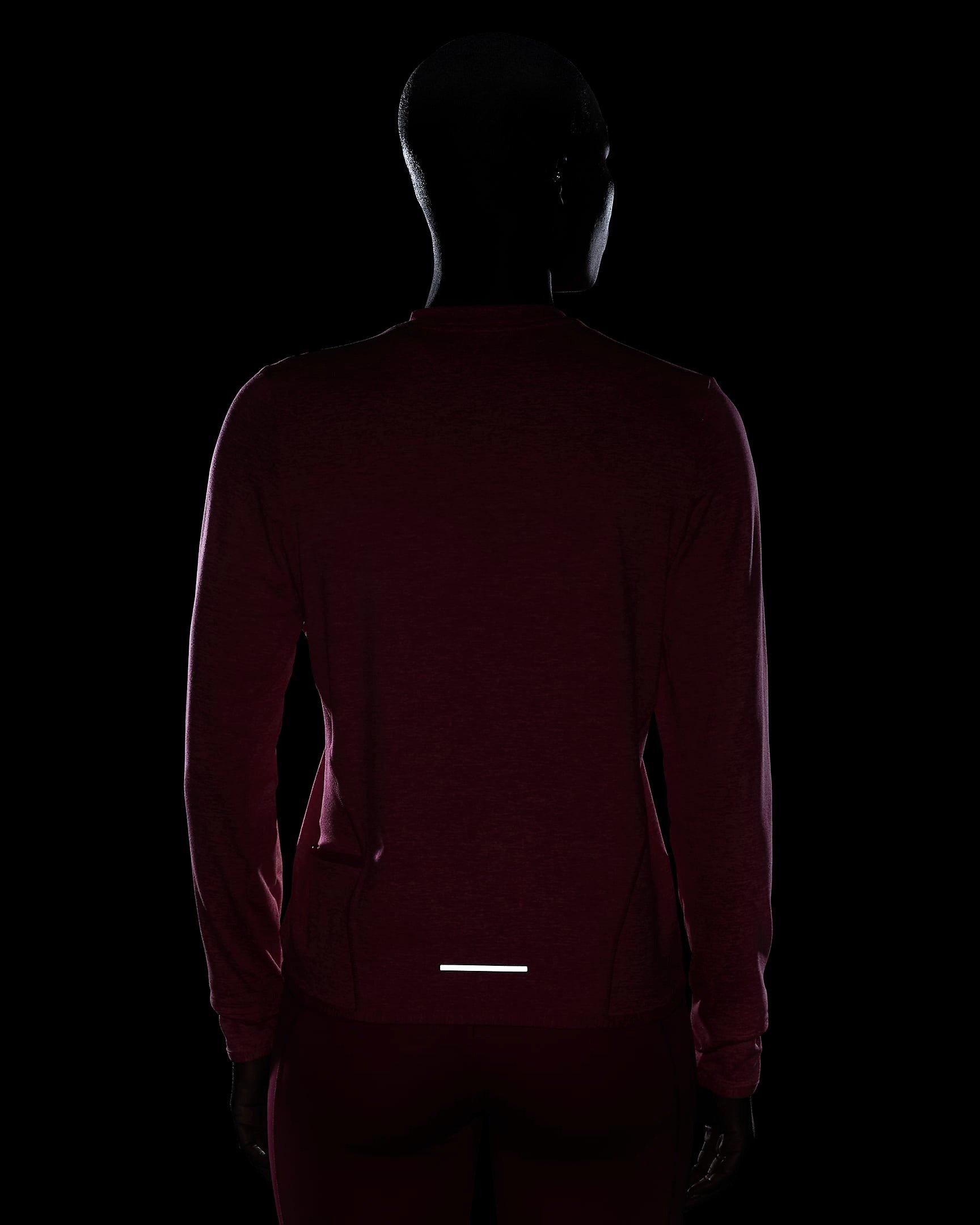 Nike Women's Dri-FIT Swift Element UV Crewneck Running Top - PINK Thumbnail View 8