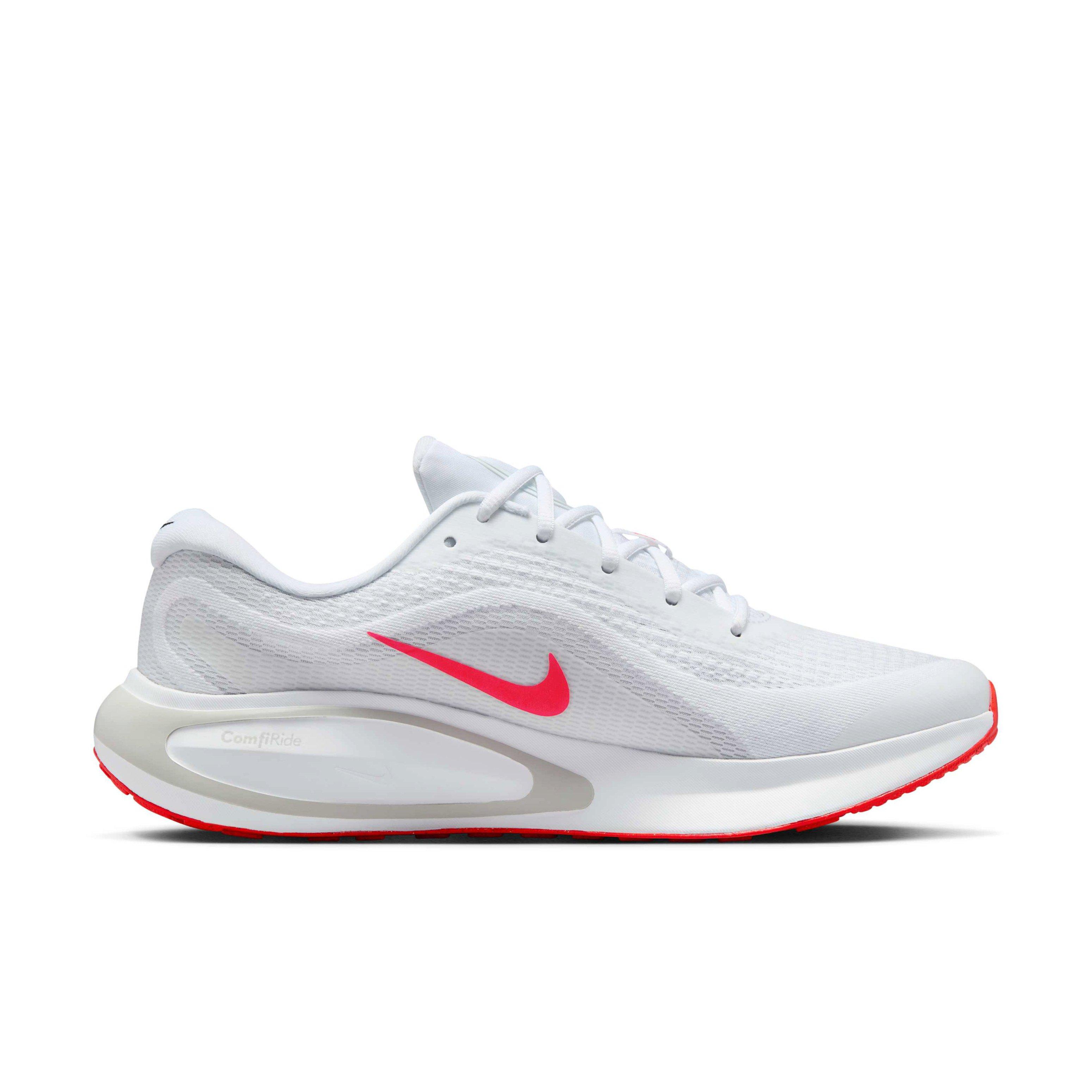 Nike Journey Run "White/Wolf Grey/Pure Platinum/Bright Crimson" Men's Running Shoe - WHITE/GREY/PLATINUM/CRIMSON Thumbnail View 1
