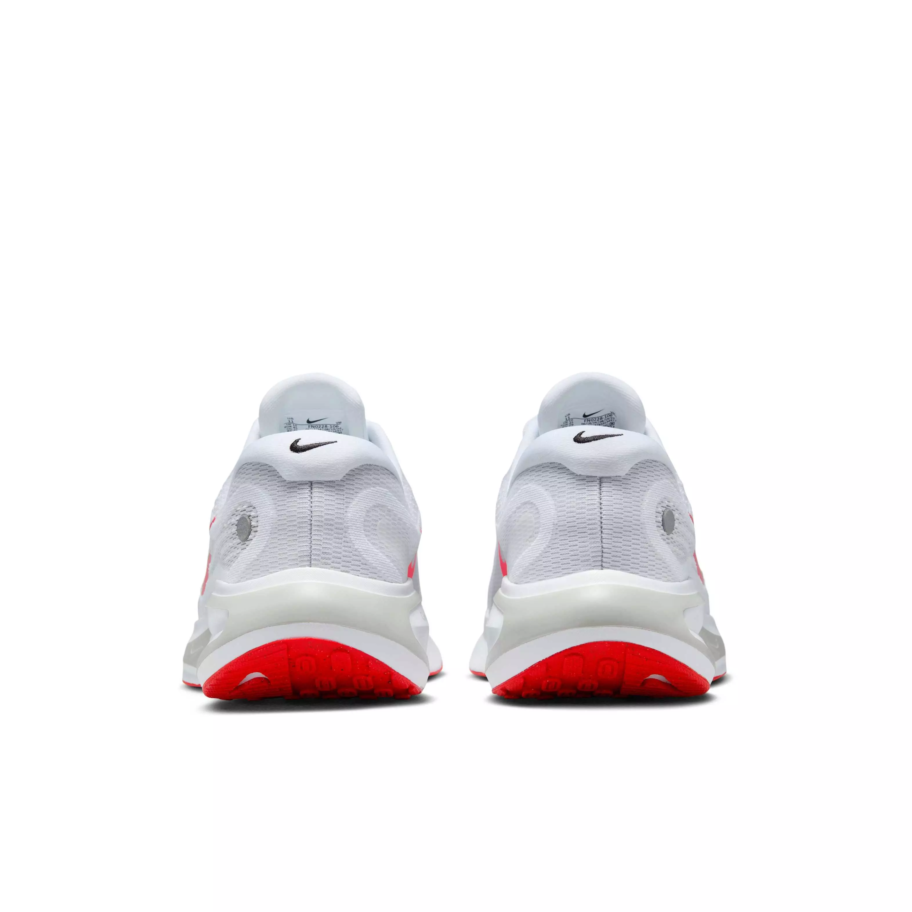 Nike Journey Run "White/Wolf Grey/Pure Platinum/Bright Crimson" Men's Running Shoe - WHITE/GREY/PLATINUM/CRIMSON