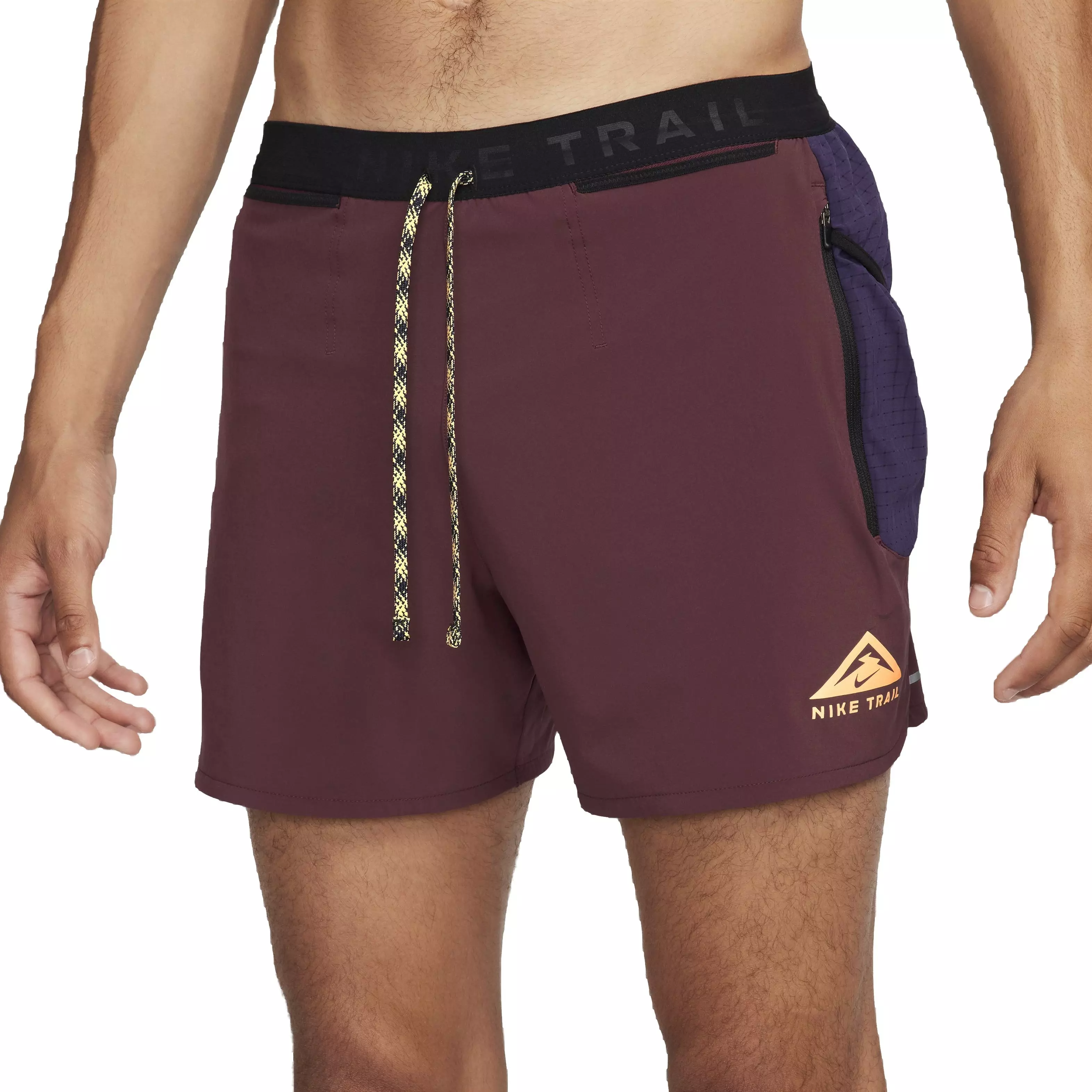 Nike Men's Dri-FIT Second Sunrise 5" Brief-Lined Running Shorts - RED