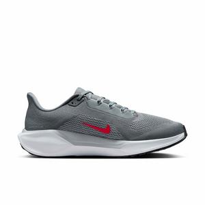 Nike Pegasus 41 "Cool Grey/Wolf Grey/Pure Platinum/Bright Crimson" Men's Wide Running Shoe