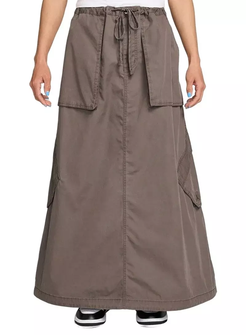 Jordan Women's Chicago Parachute Skirt -Olive Grey - OLIVE GREY