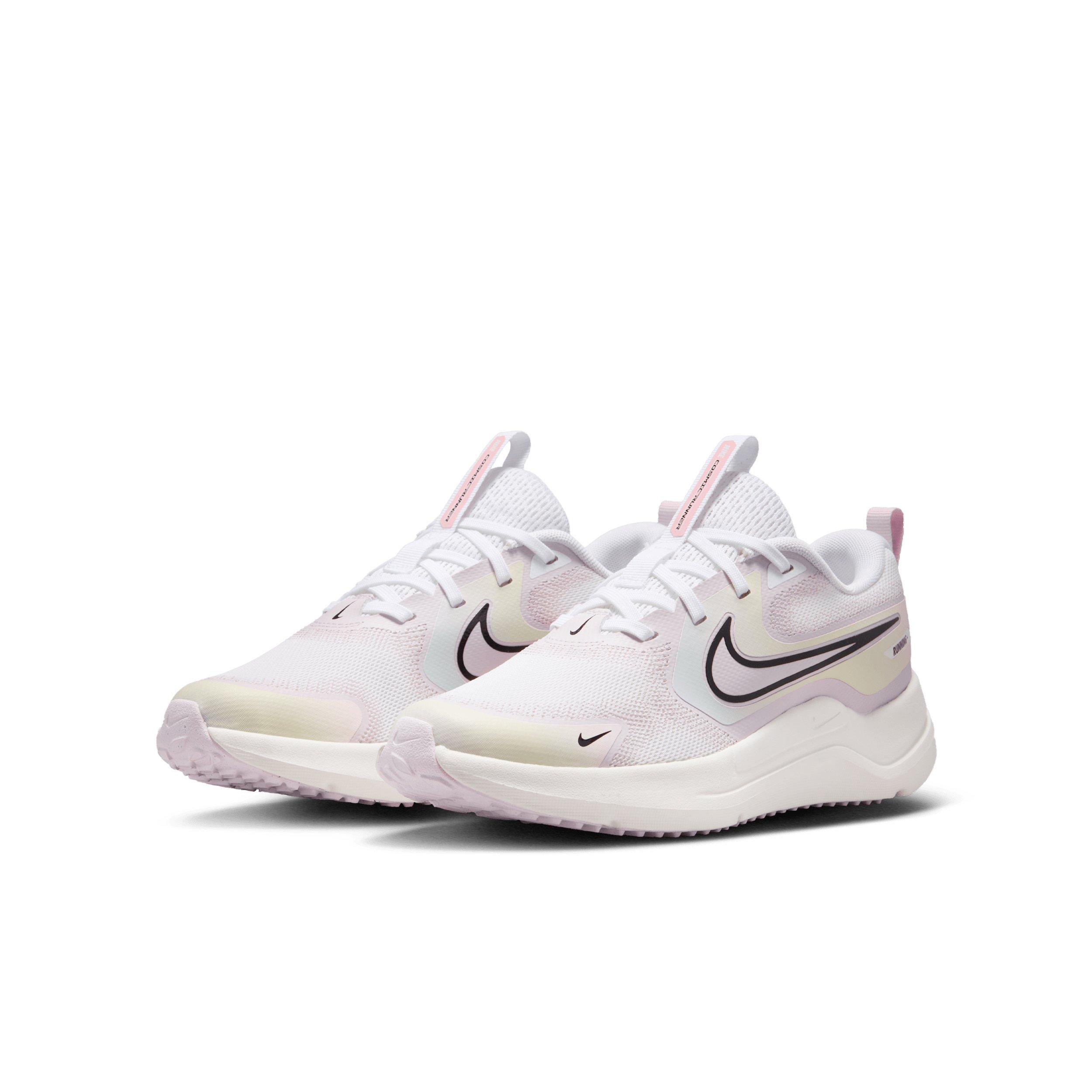 Nike Cosmic Runner SE 2 "White/Bleached Lilac/Sail/Black" Grade School Girls' Running Shoe - WHITE/LILAC/SAIL/BLACK