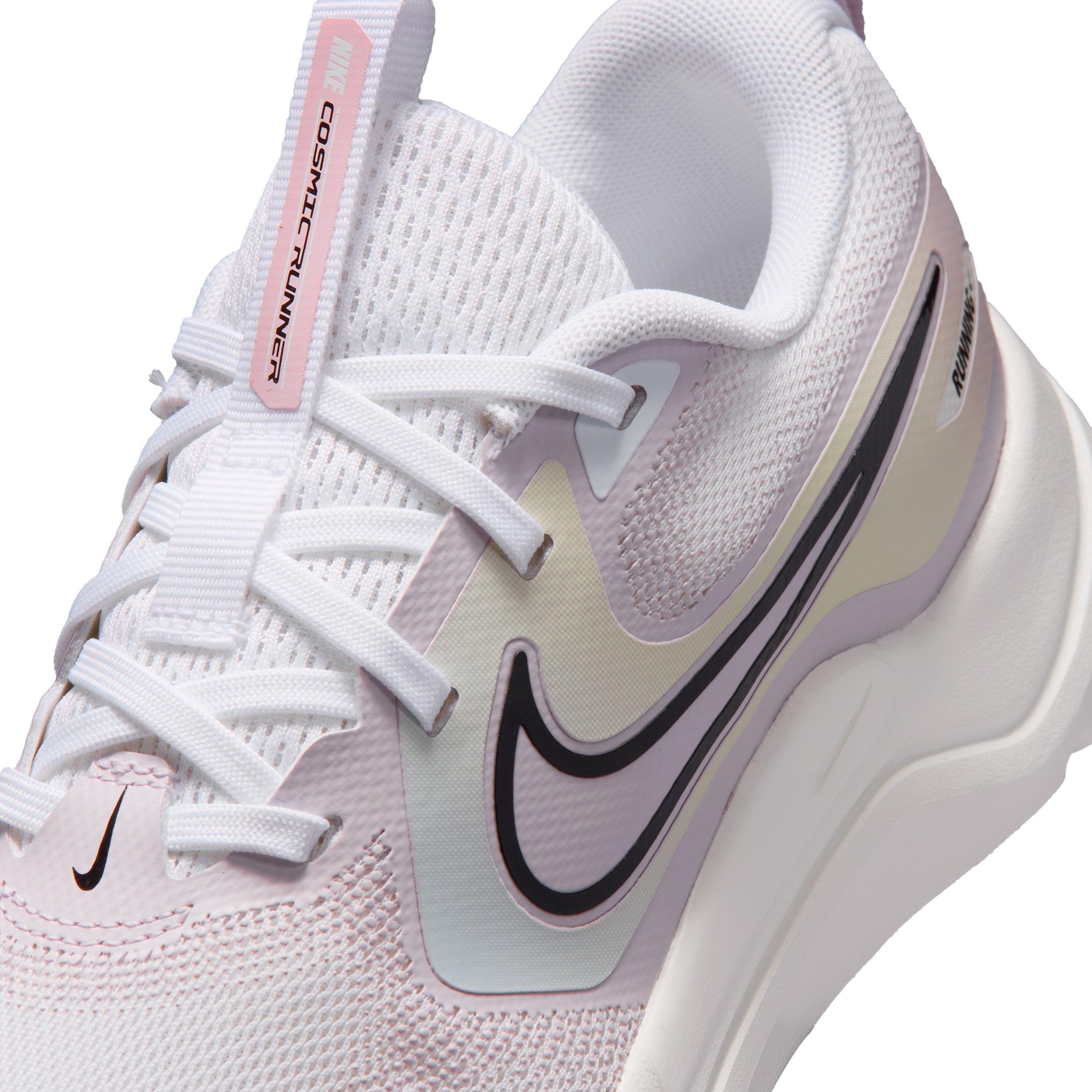 Nike Cosmic Runner SE 2 "White/Bleached Lilac/Sail/Black" Grade School Girls' Running Shoe - WHITE/LILAC/SAIL/BLACK