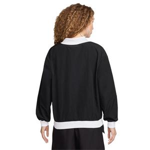 Nike Women's Sportswear Essential Loose UV Woven Long Sleeve V-Neck Top